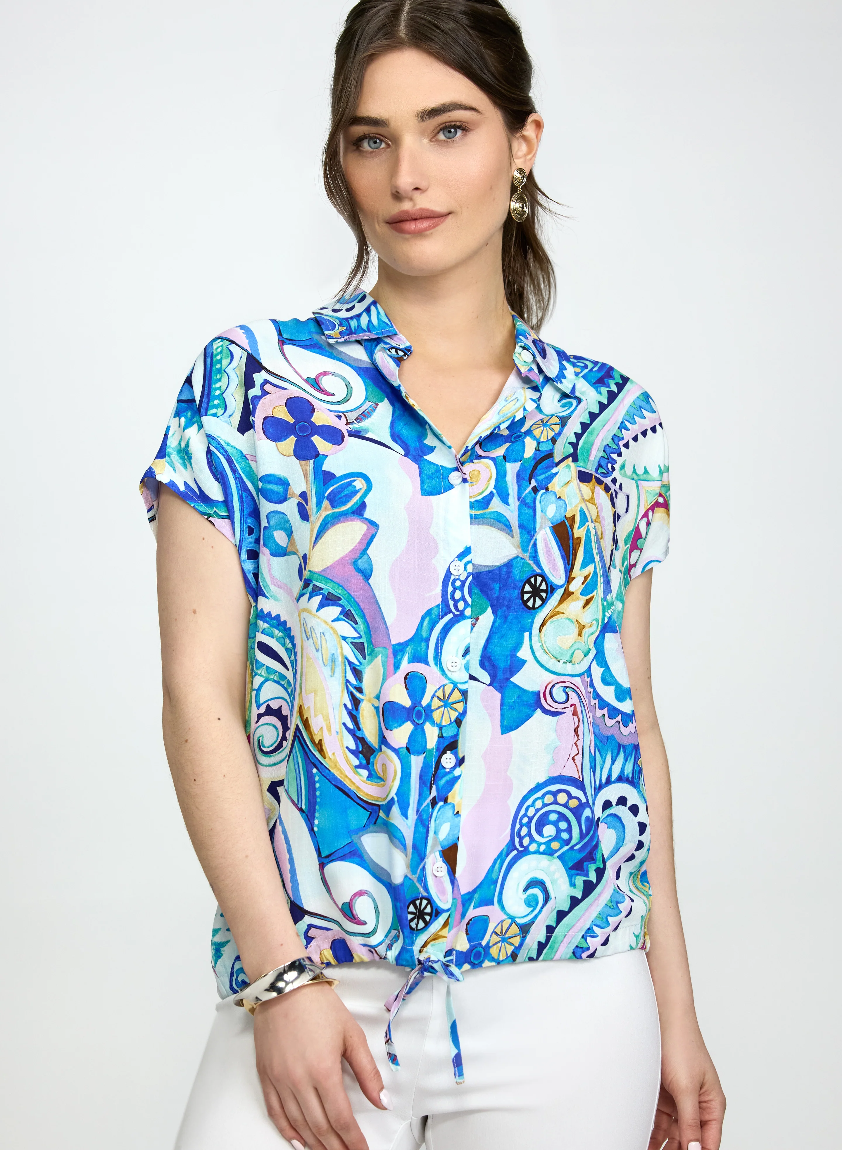 Paisley Short Sleeve Blouse
