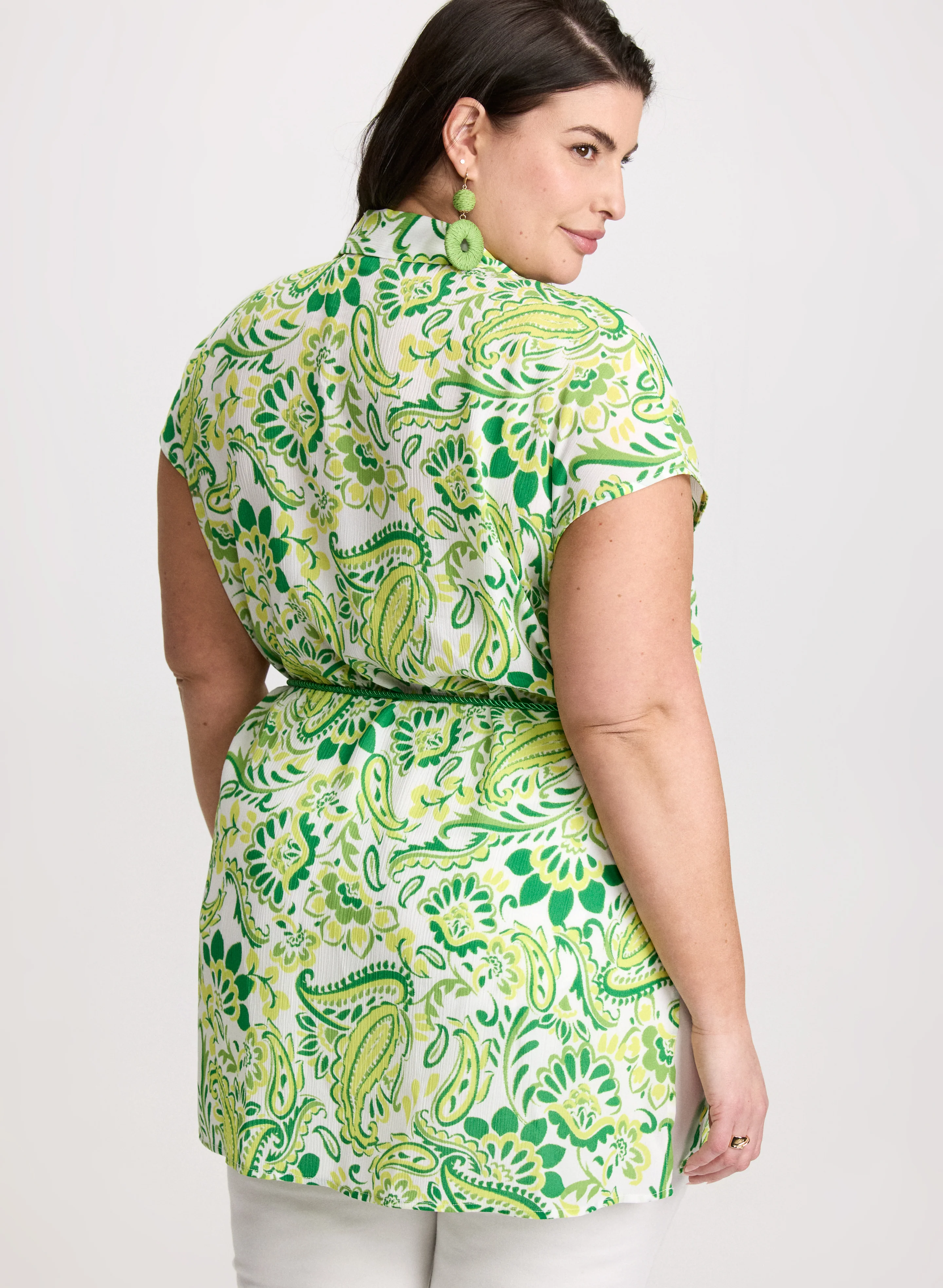 Paisley Tie Detail Blouse - Image 4