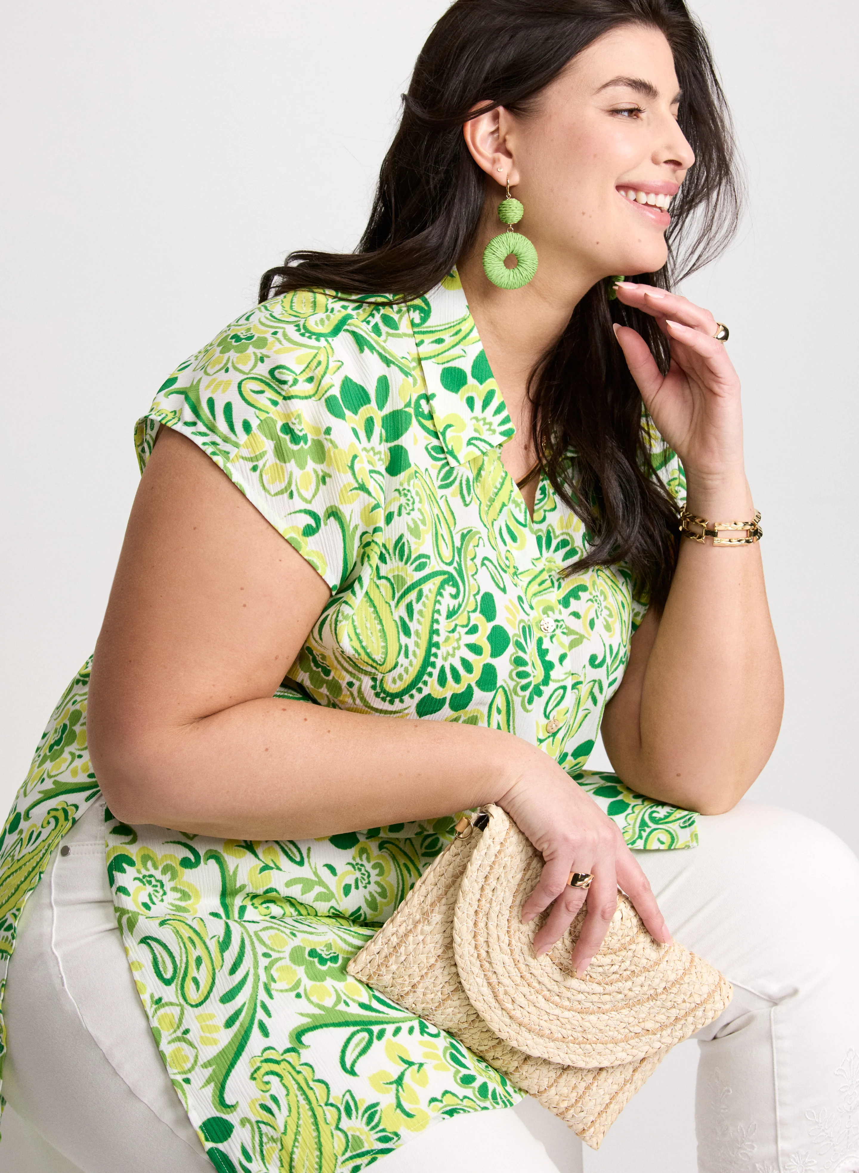 Paisley Tie Detail Blouse - Image 5
