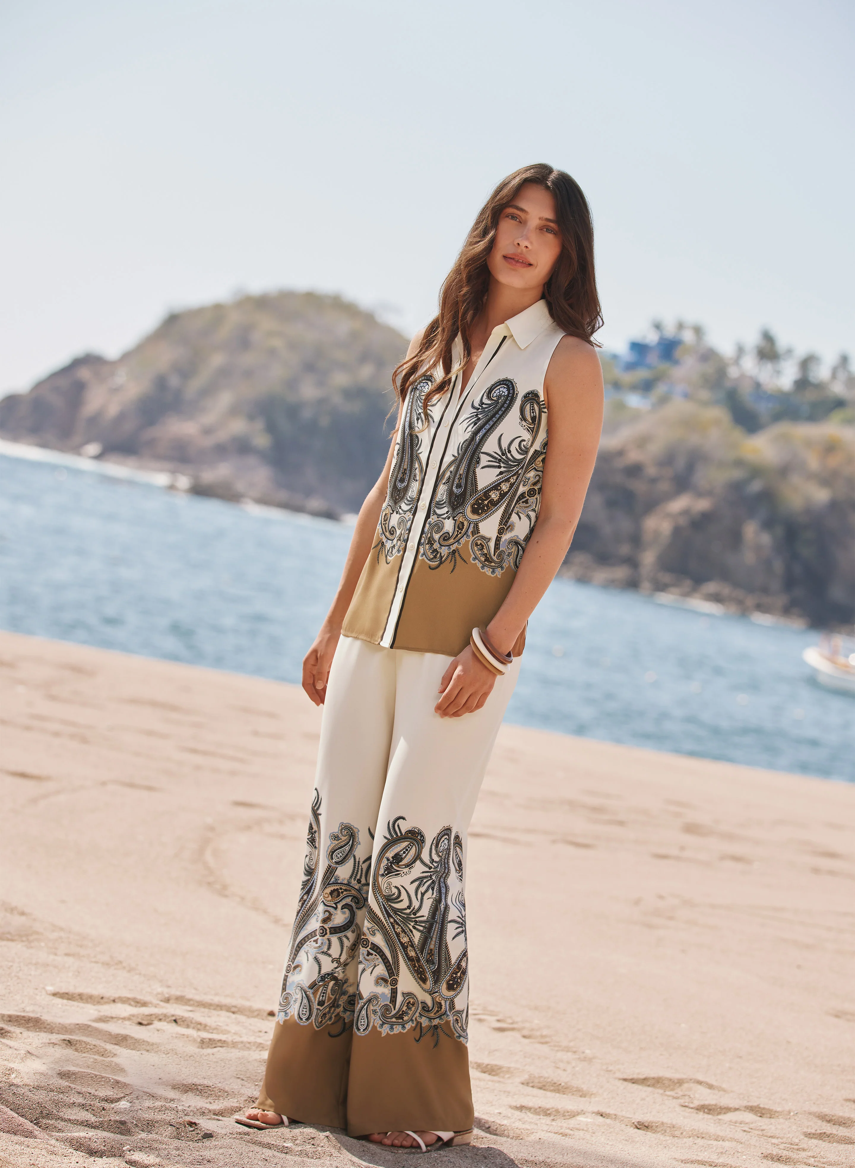 Paisley Wide-Leg Pants - Image 4