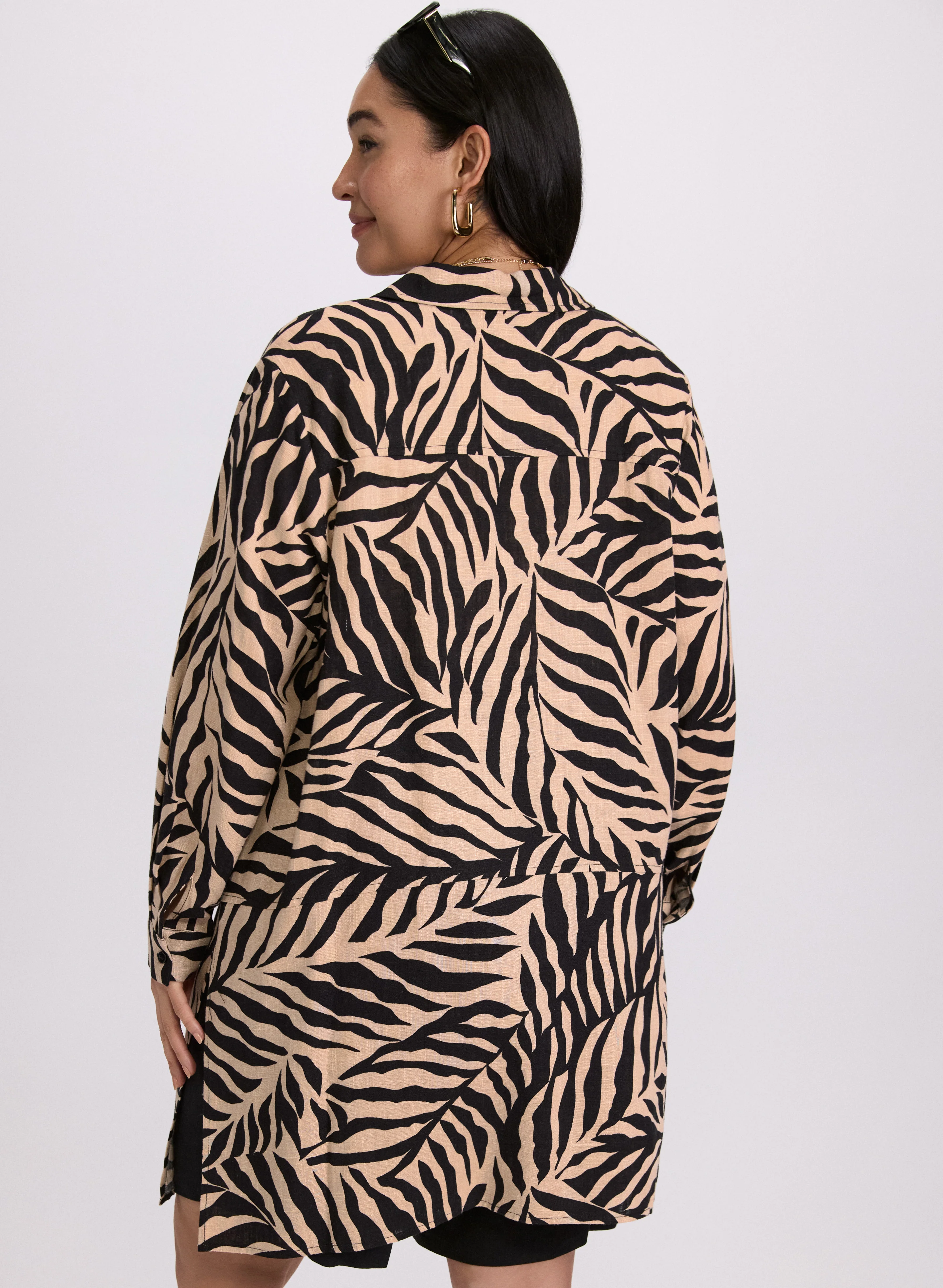 Palm Leaf Print Blouse - Image 4