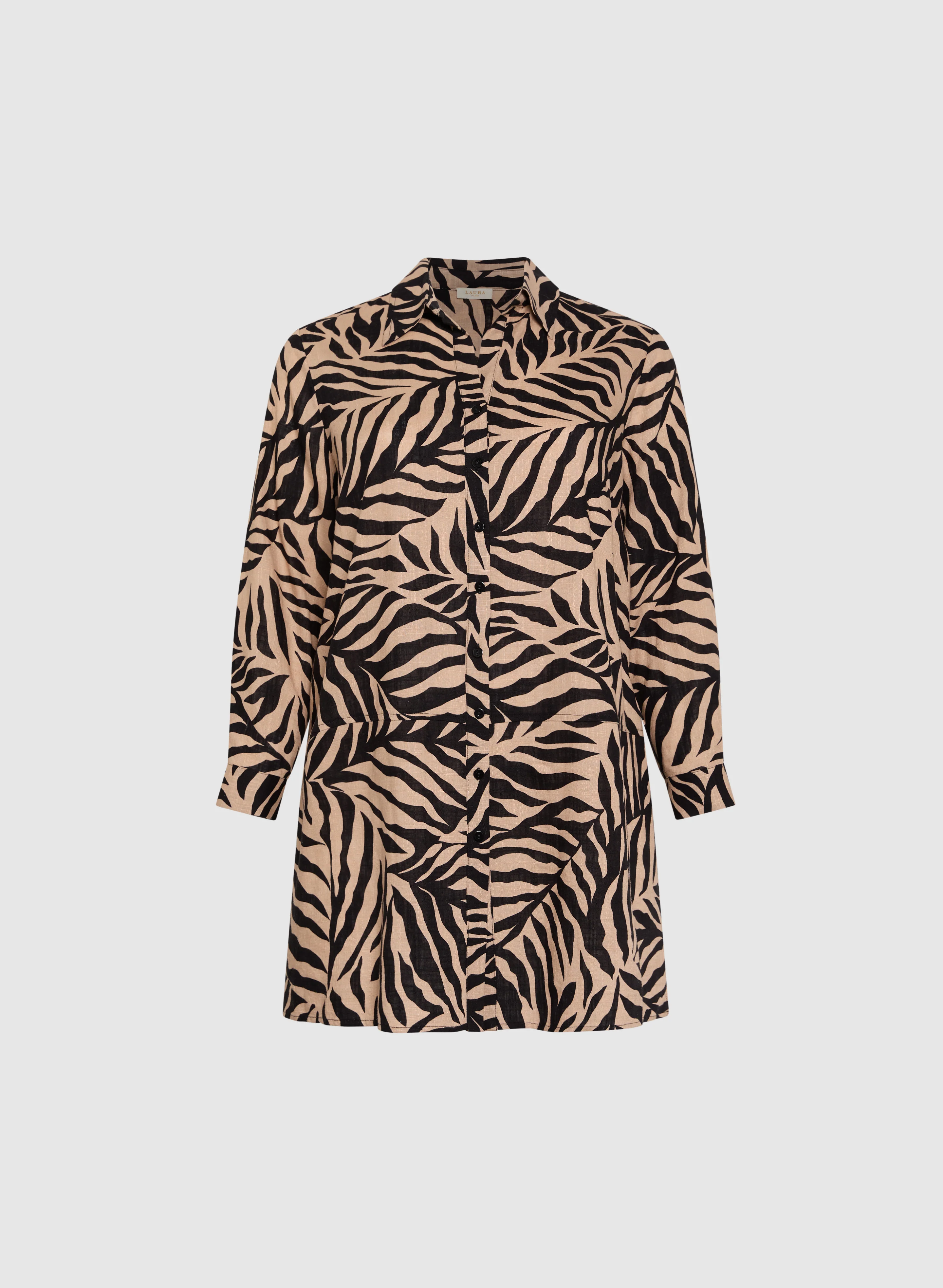 Palm Leaf Print Blouse - Image 6