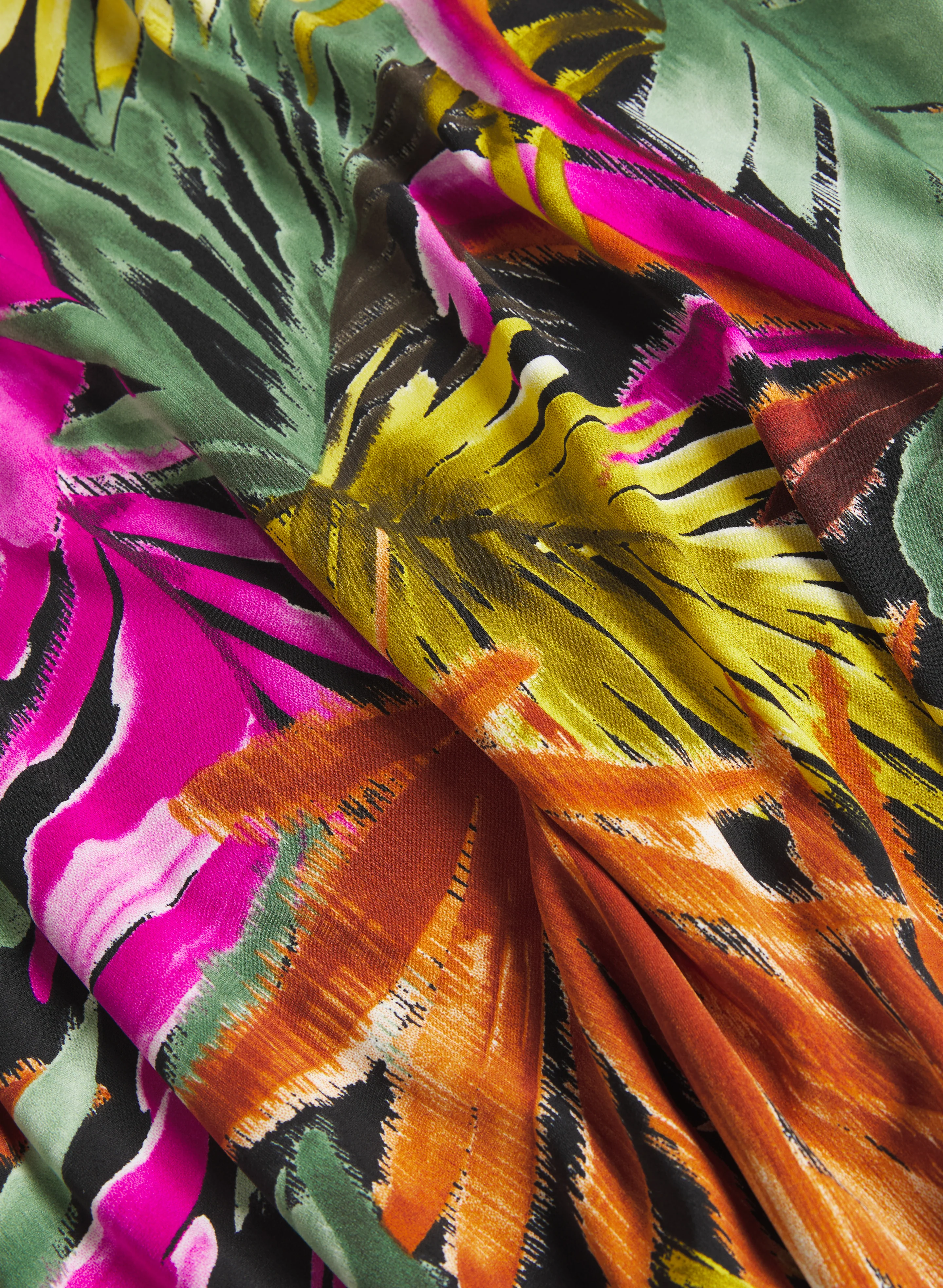 Palm Print A-Line Dress - Image 7