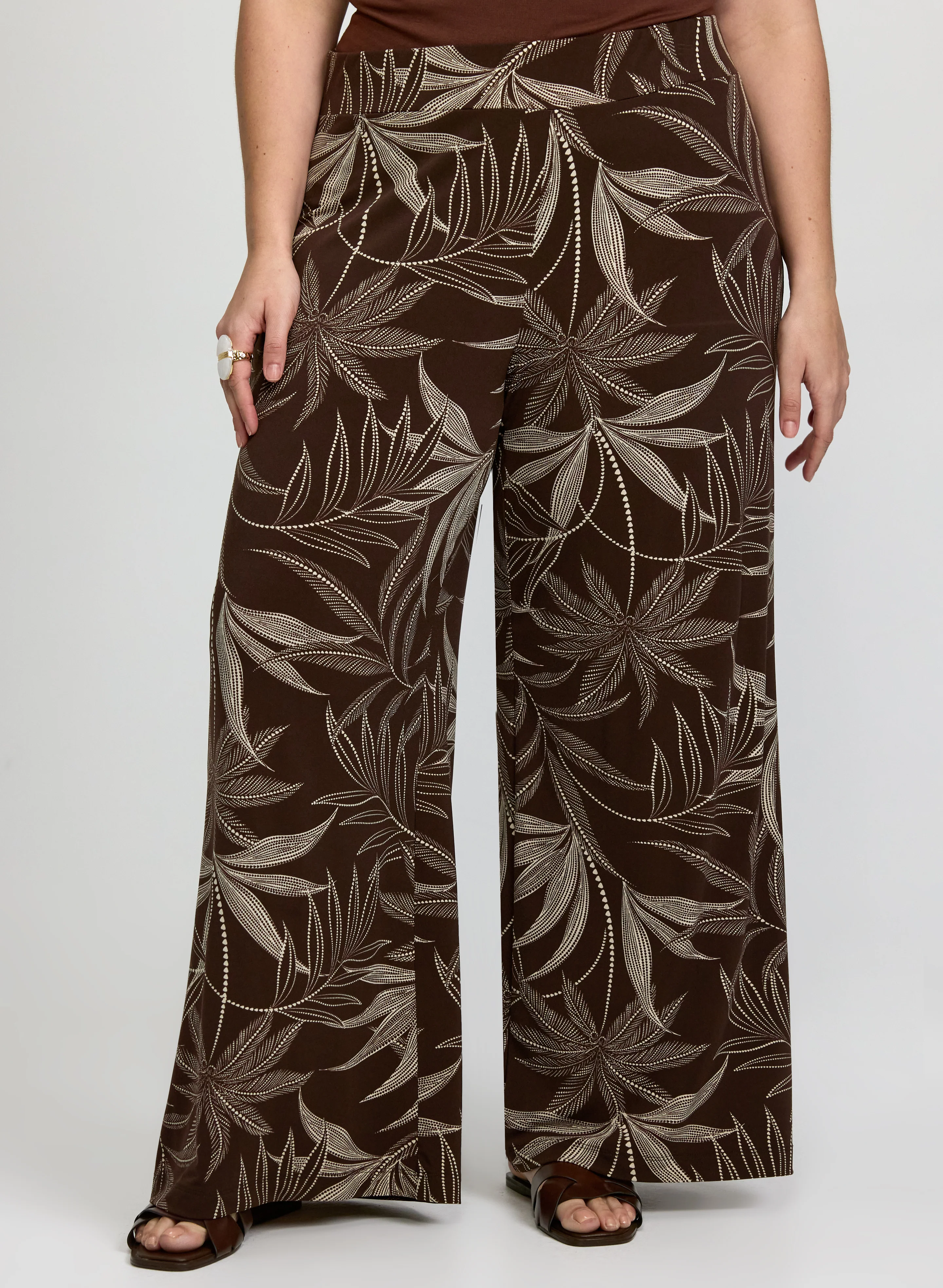 Palm Print Pants