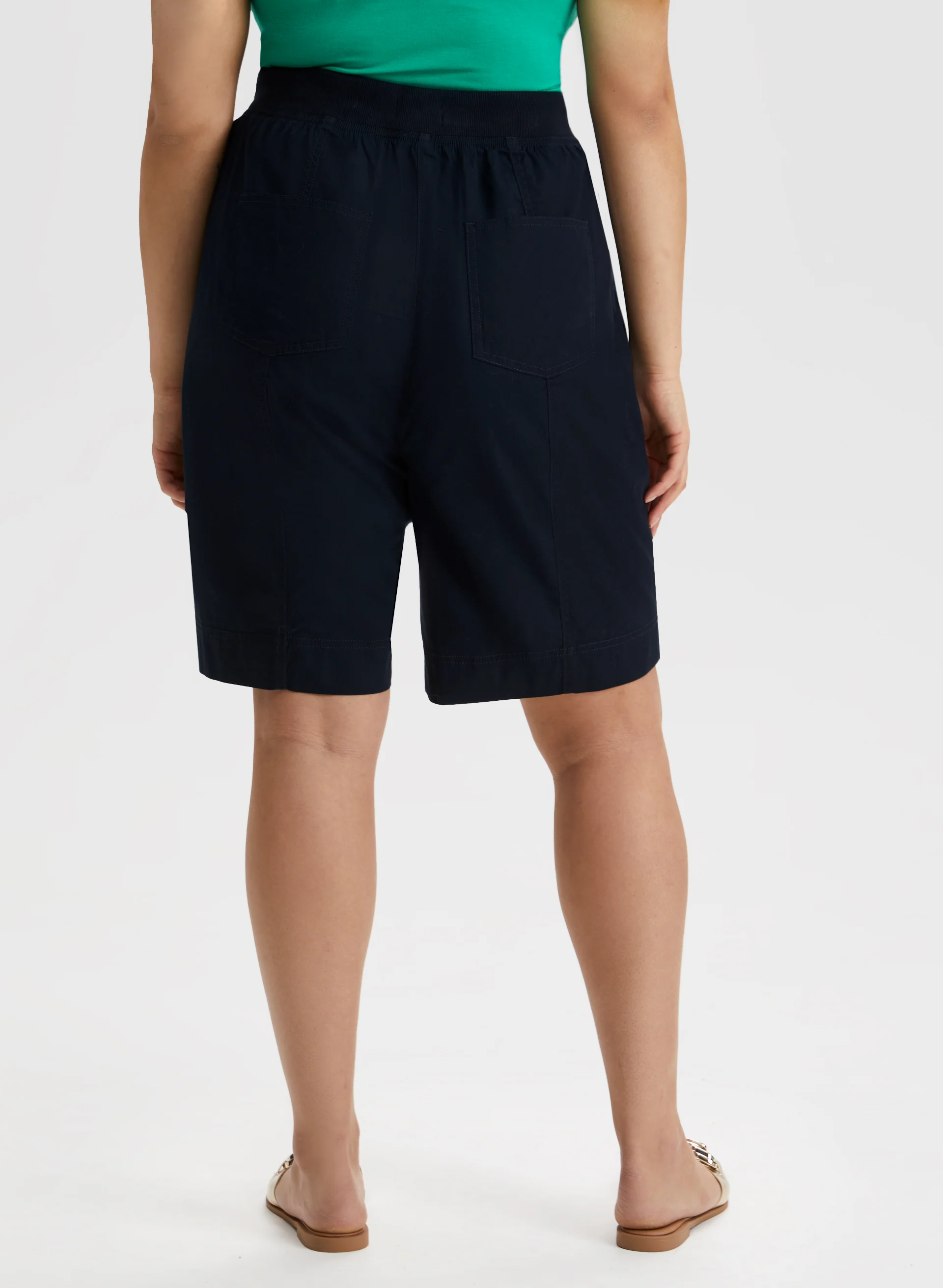 Cotton-Blend Drawstring Shorts - Image 2
