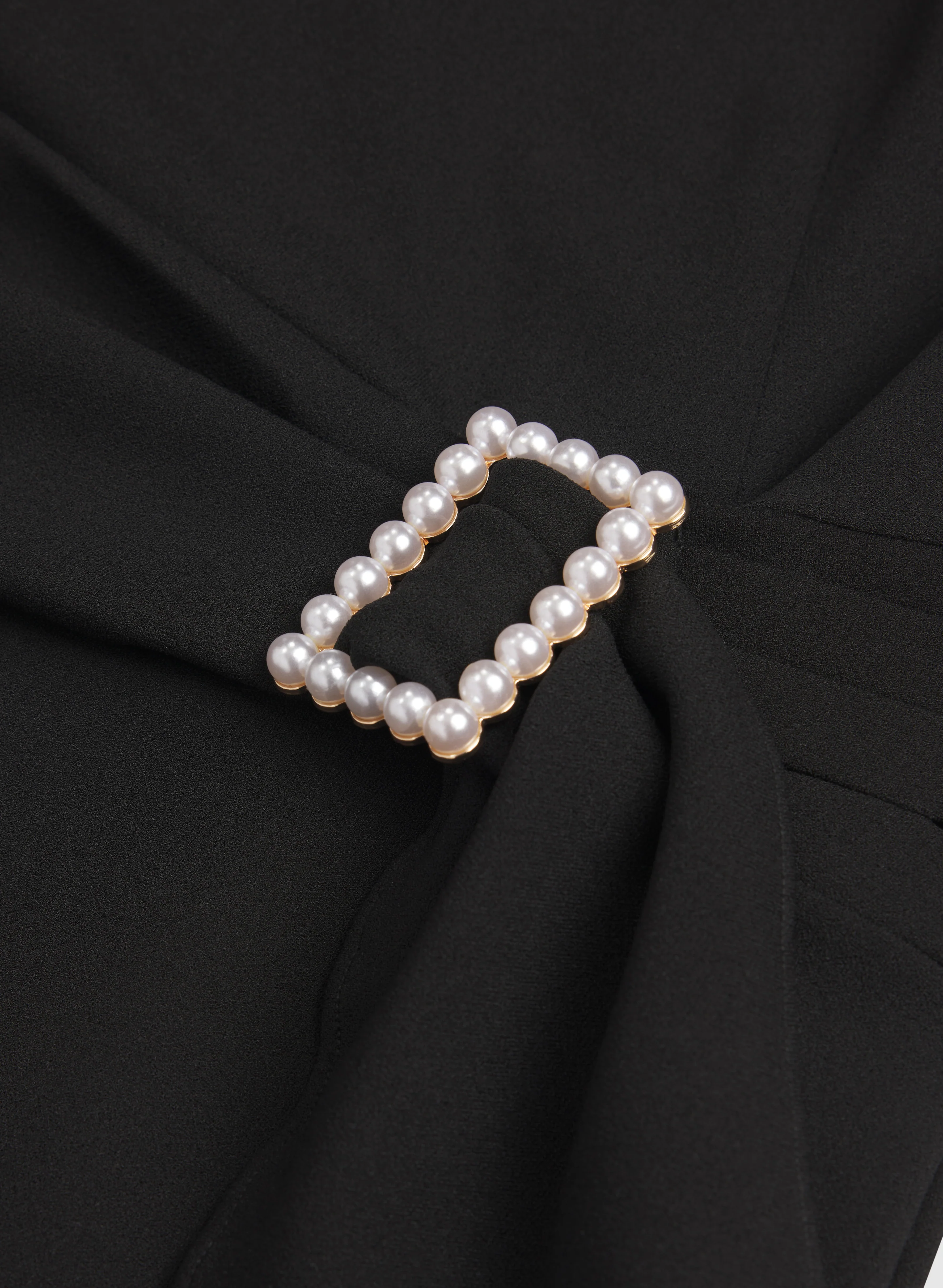 Pearl Buckle Short Dress - Image 7