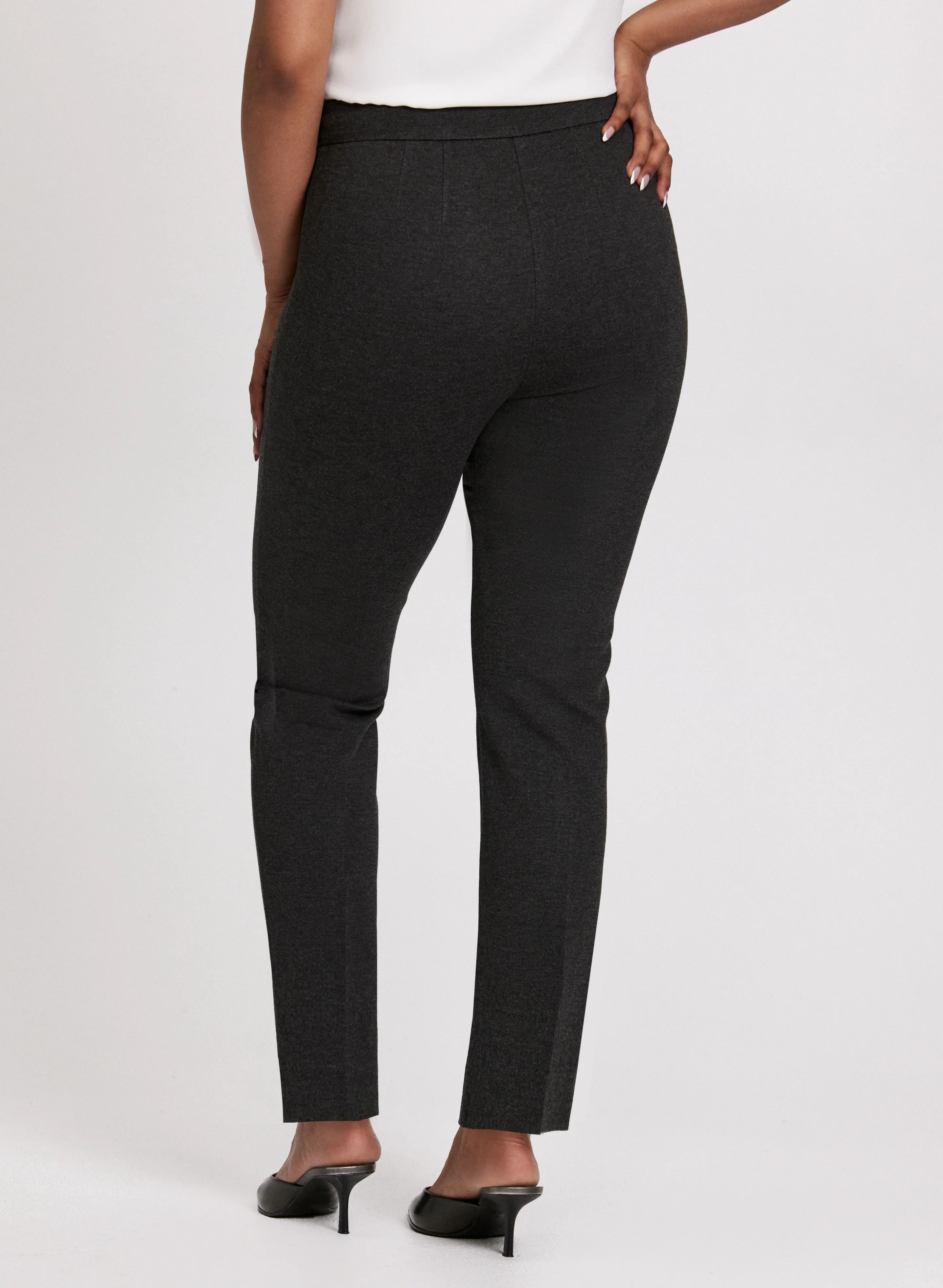 Emma Pintuck Detail Slim-Leg Pants – Regular - Image 2