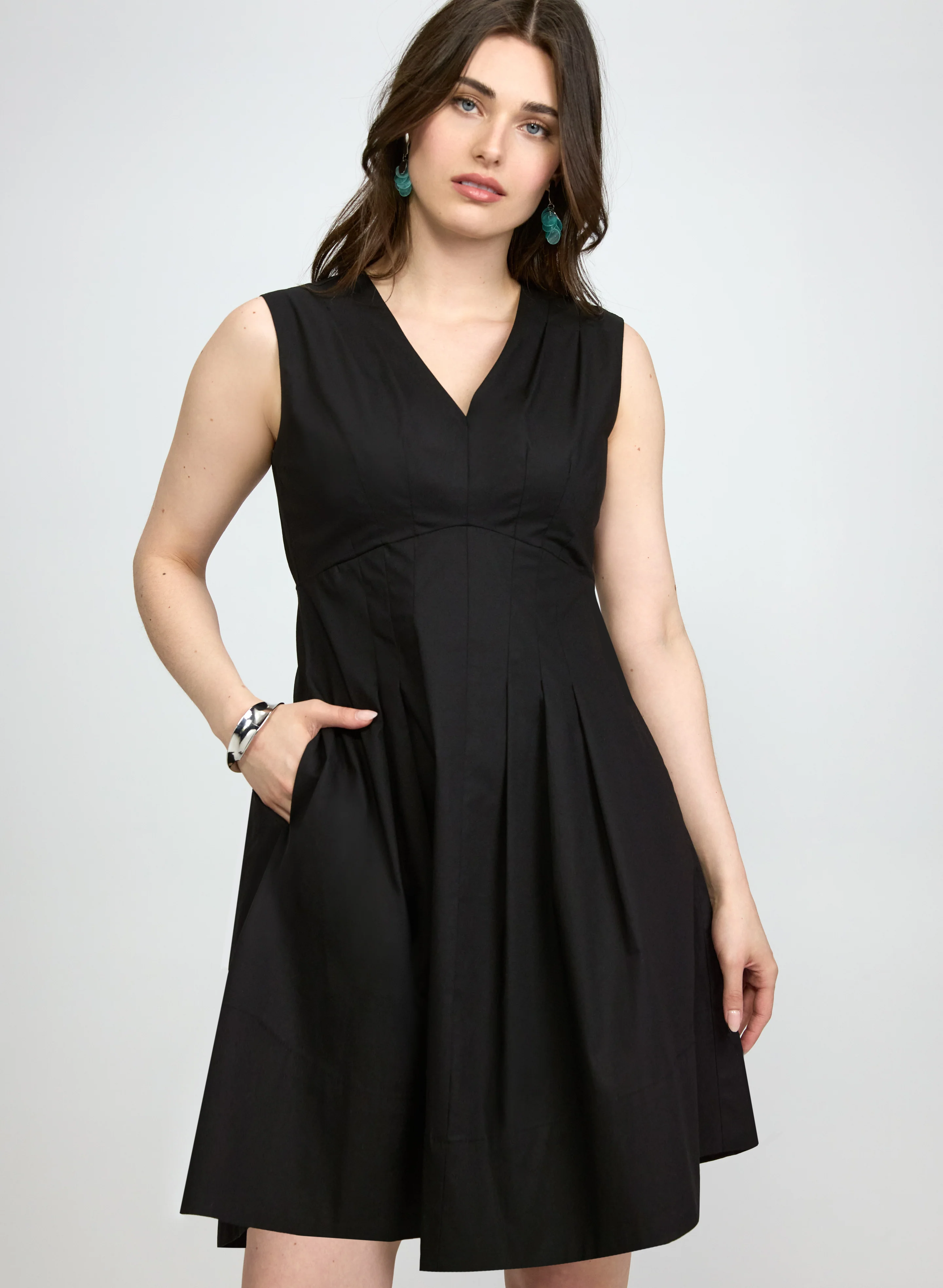 Pintuck Empire Waist Dress - Image 4