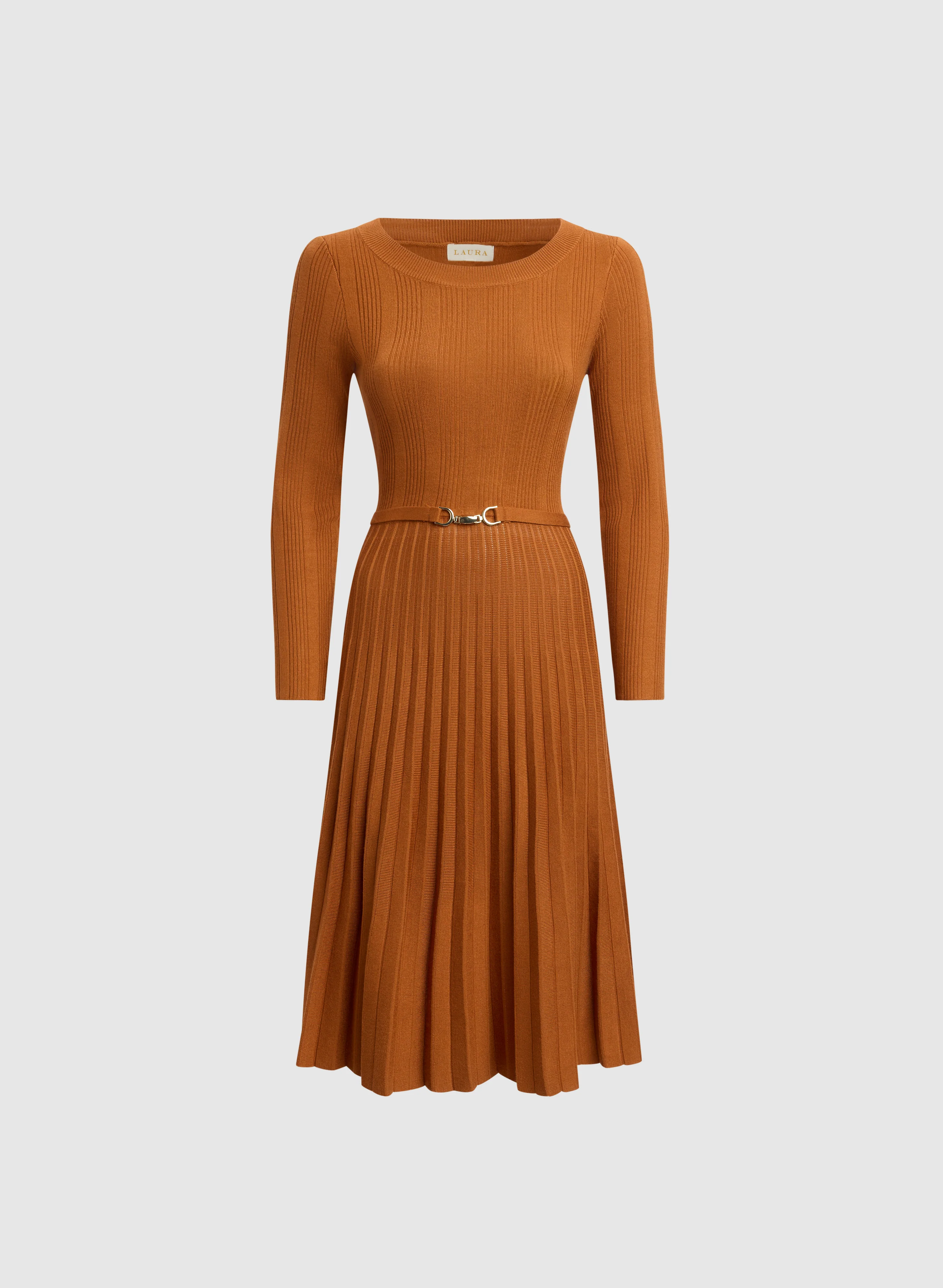 Pleated Knit Dress - Image 6