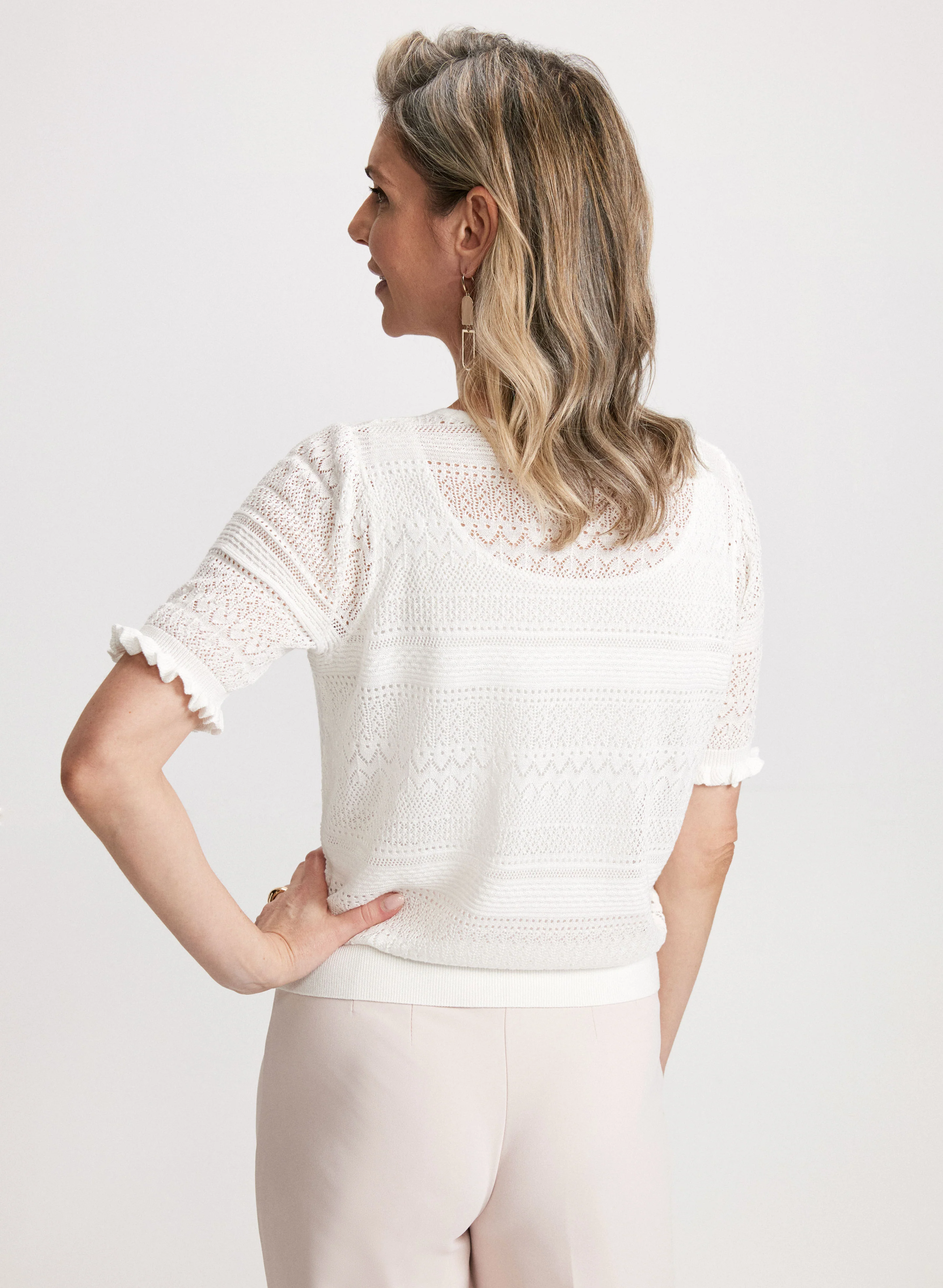 Pointelle Knit Top - Image 4