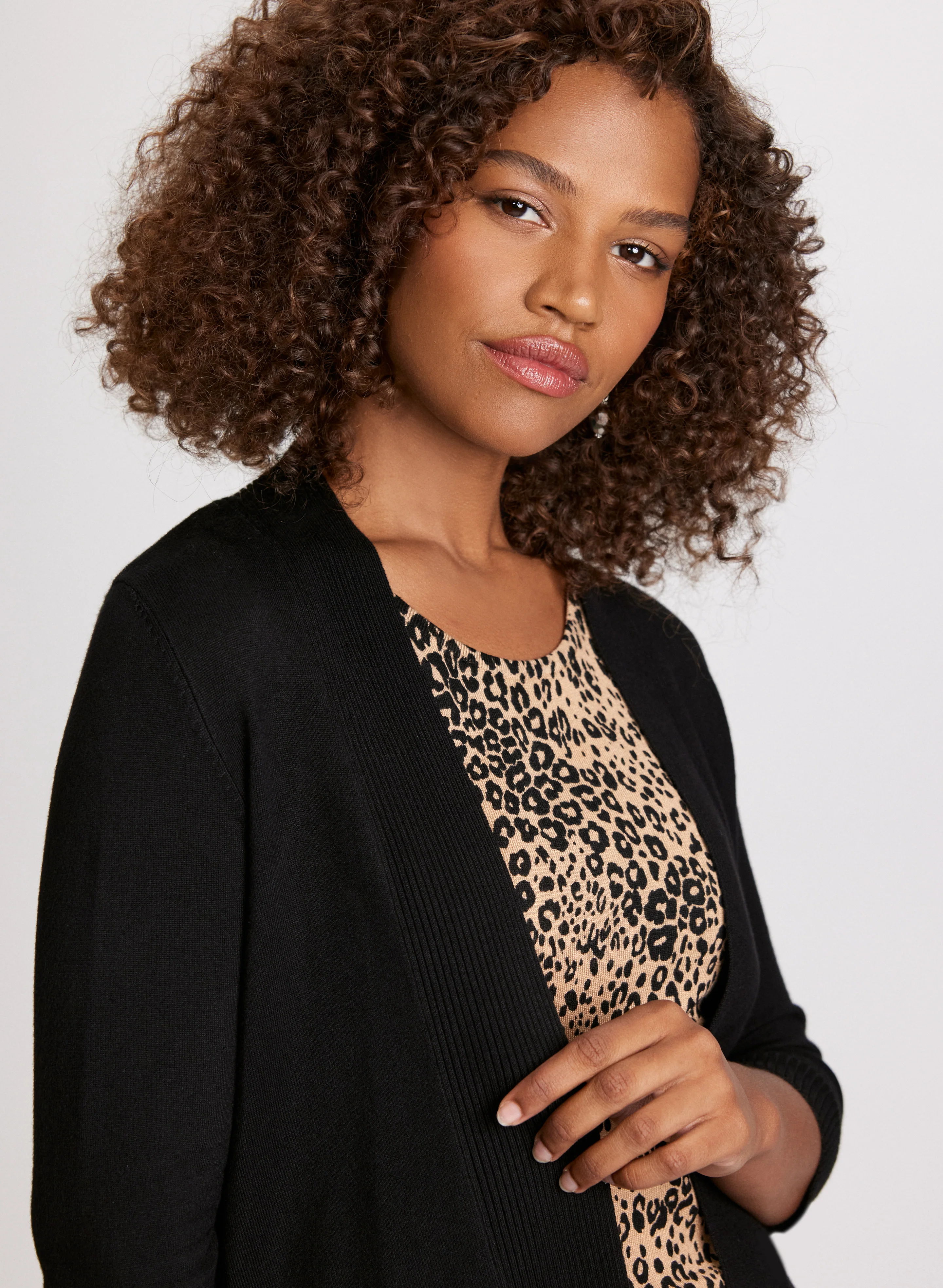 Pointelle Stitch Cardigan - Image 2