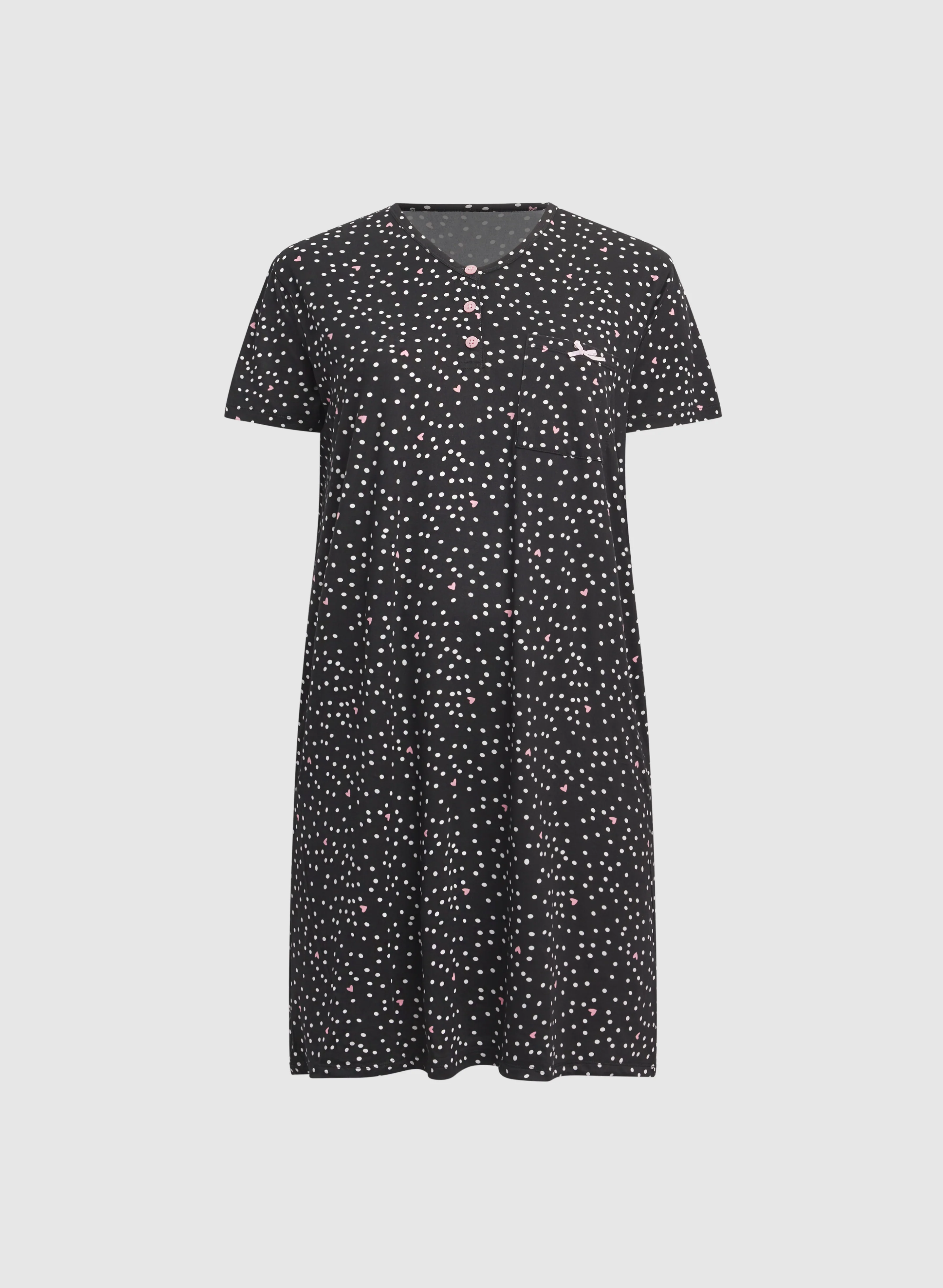 Polka Dot Print Nightgown - Image 6