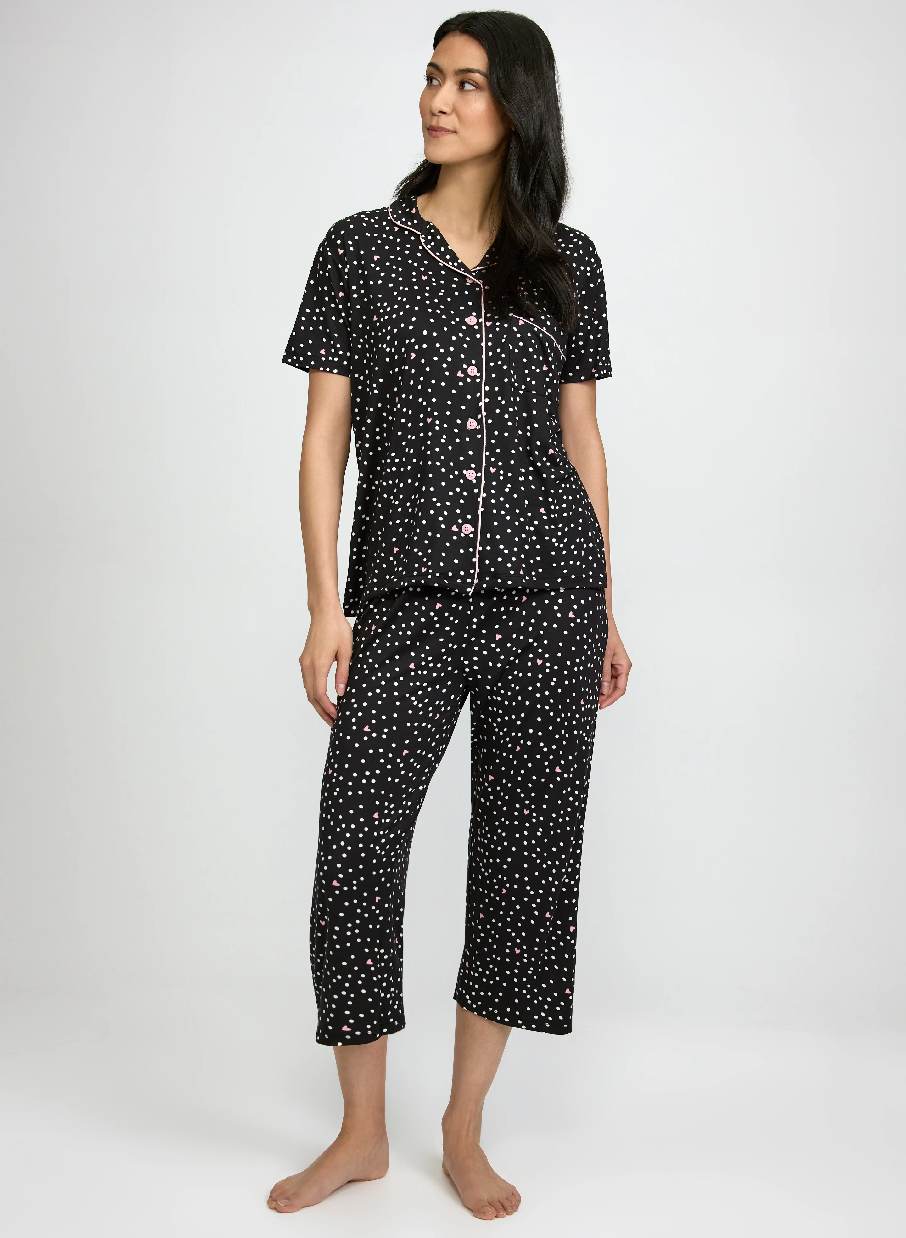 Polka Dot Print Pyjama Set