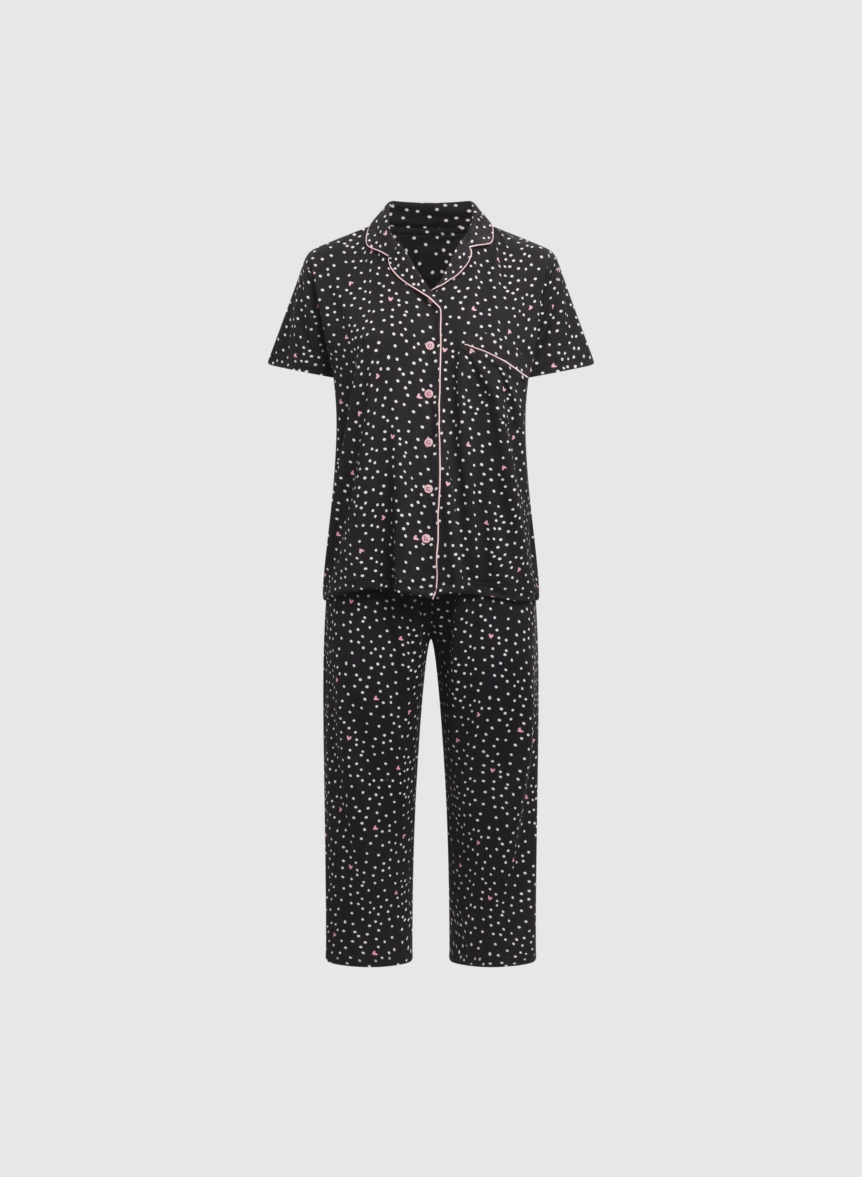 Polka Dot Print Pyjama Set - Image 6