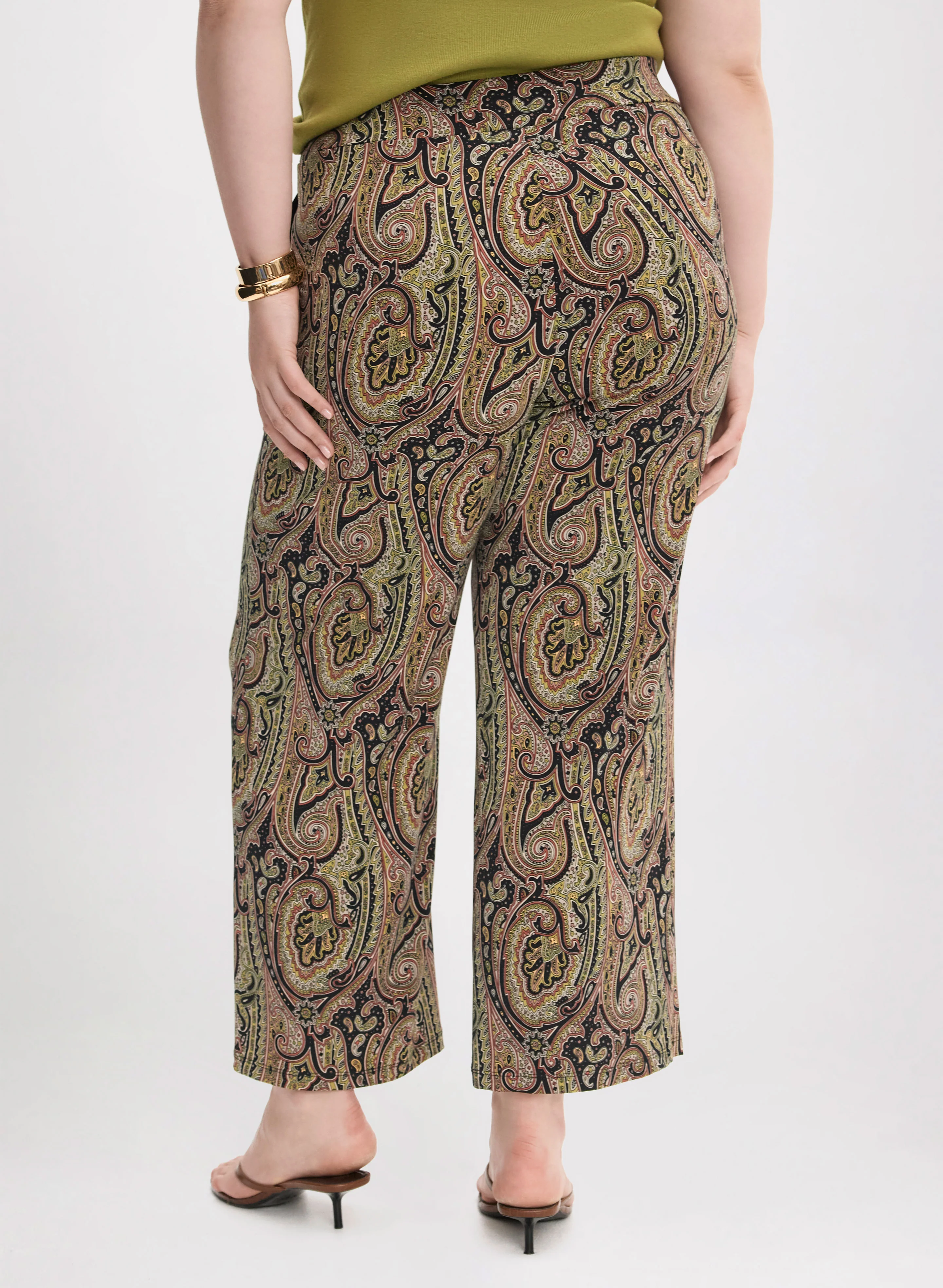 Olivia Paisley Print Wide-Leg Pants - Image 2