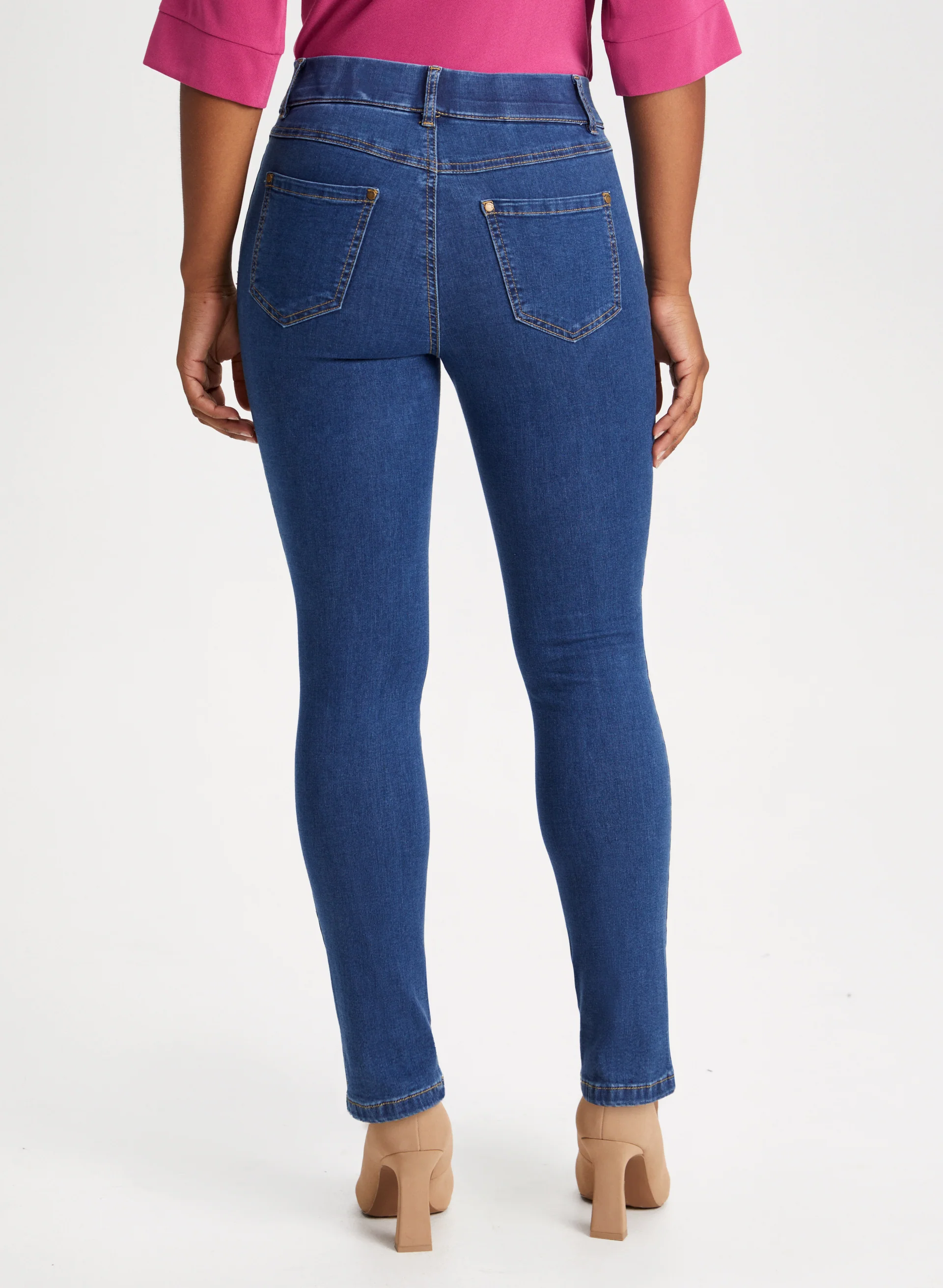 Pull-On Straight Leg Jeans - Image 2