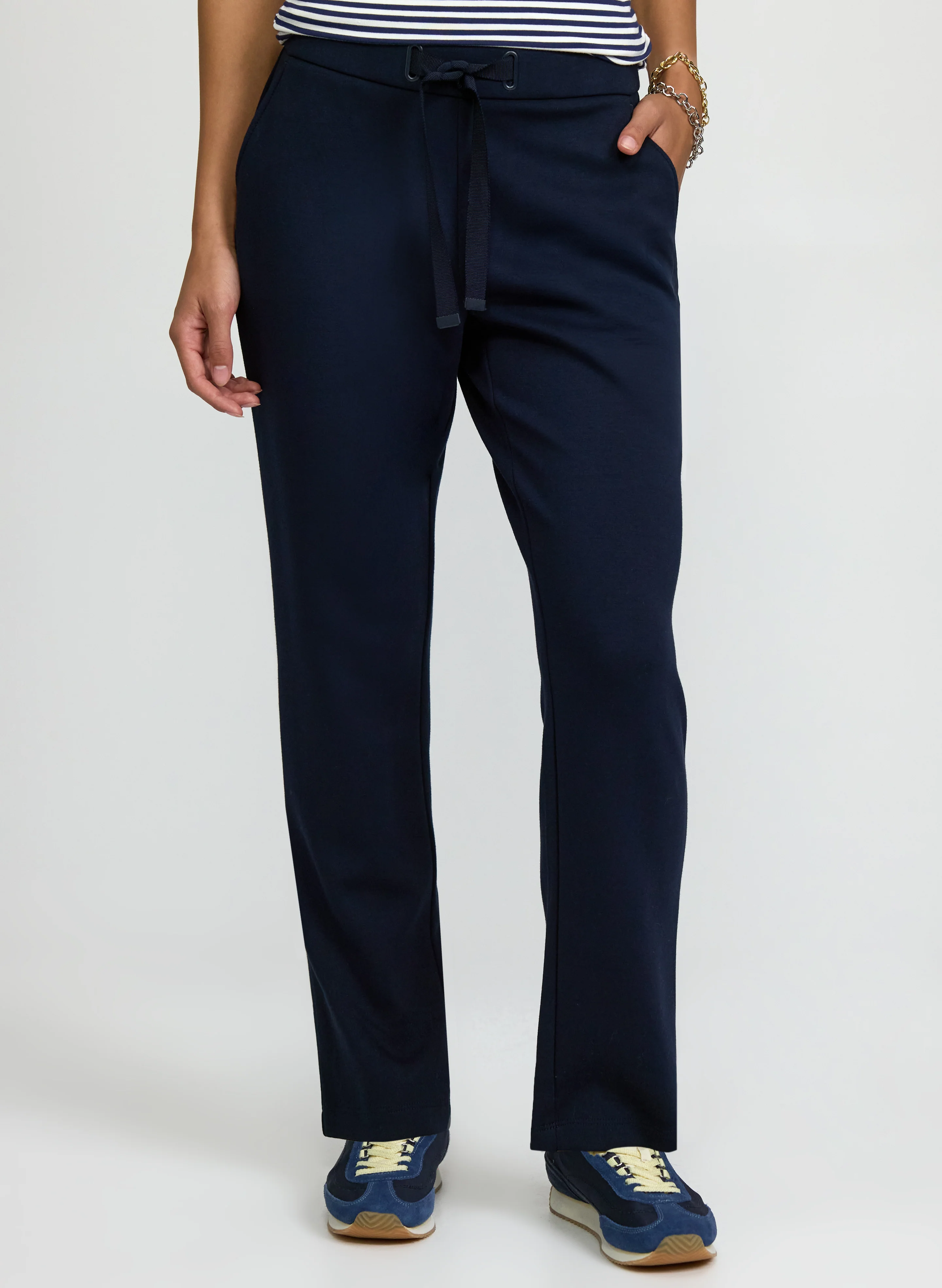 Pull-On Straight-Leg Pants