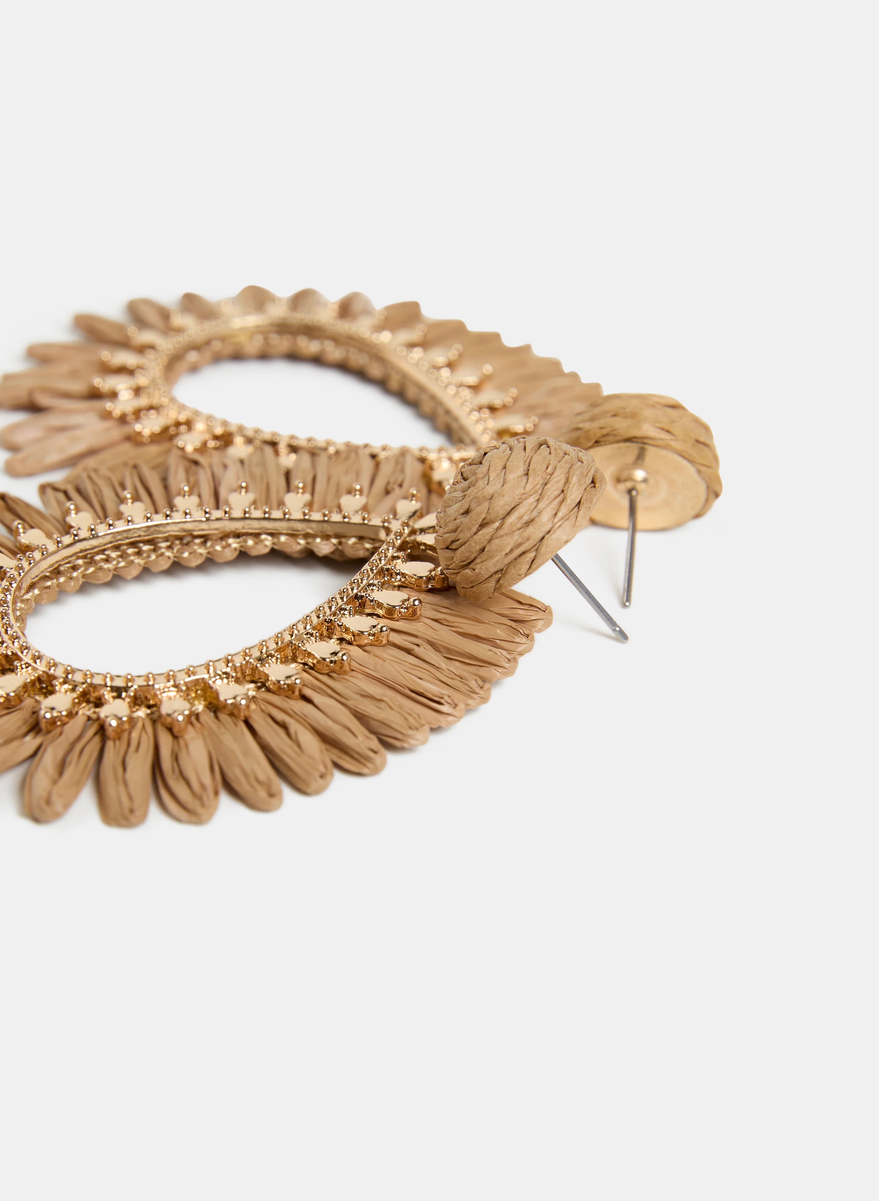 Raffia Teardrop Earrings - Image 2