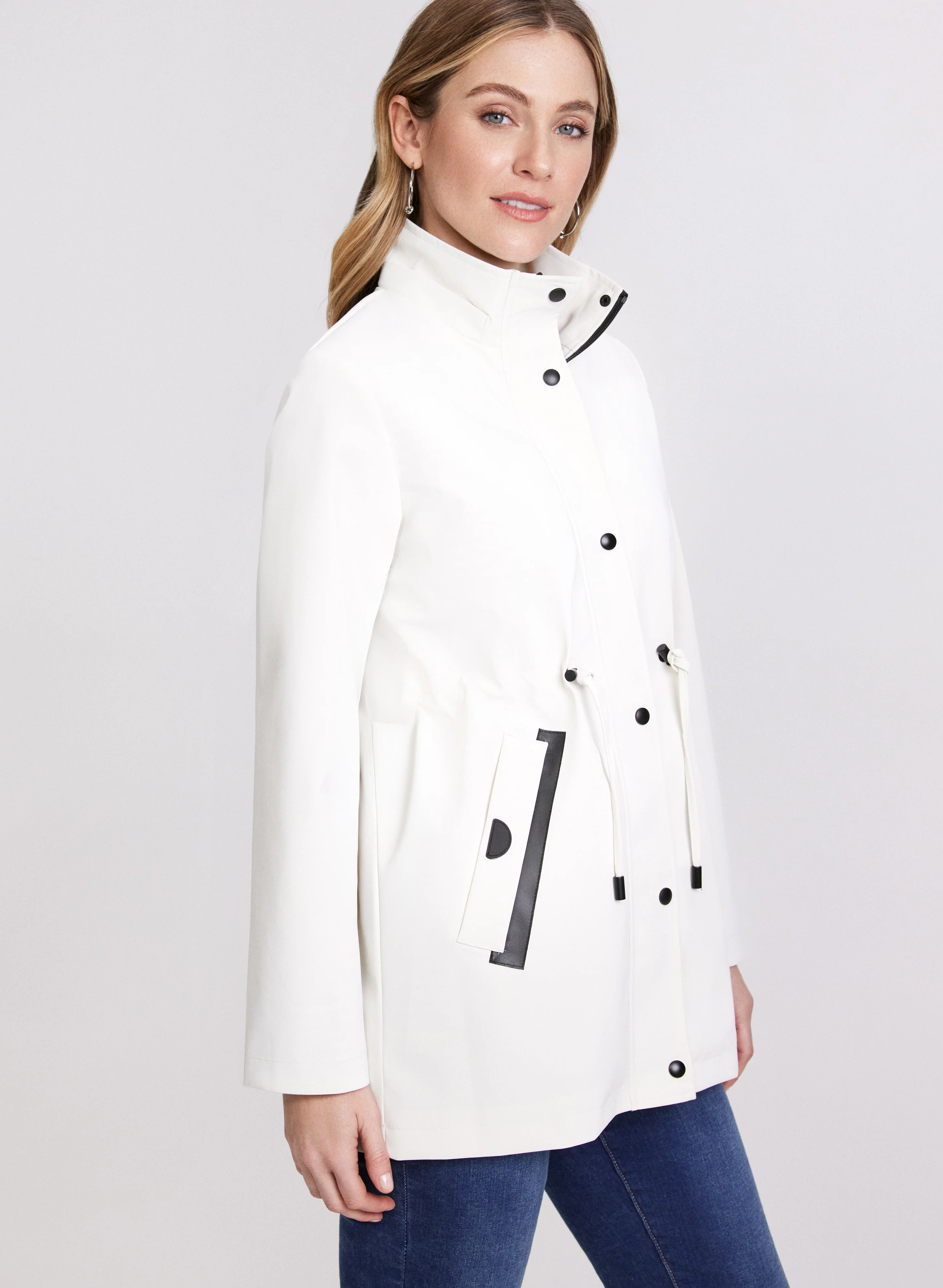 Removable Hood Rain Coat - Image 2
