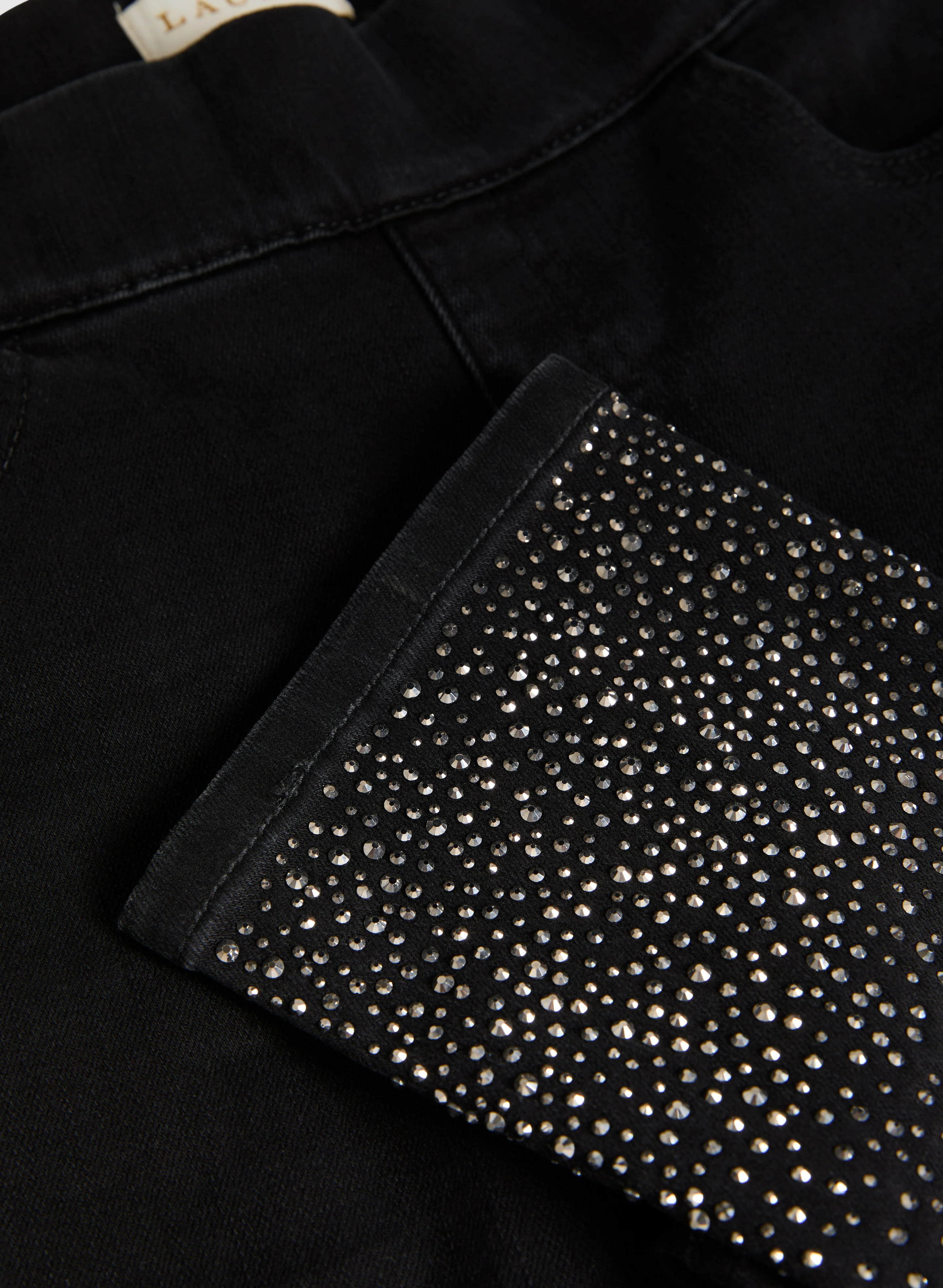 Rhinestone Detail Slim Leg Jeans - Image 7