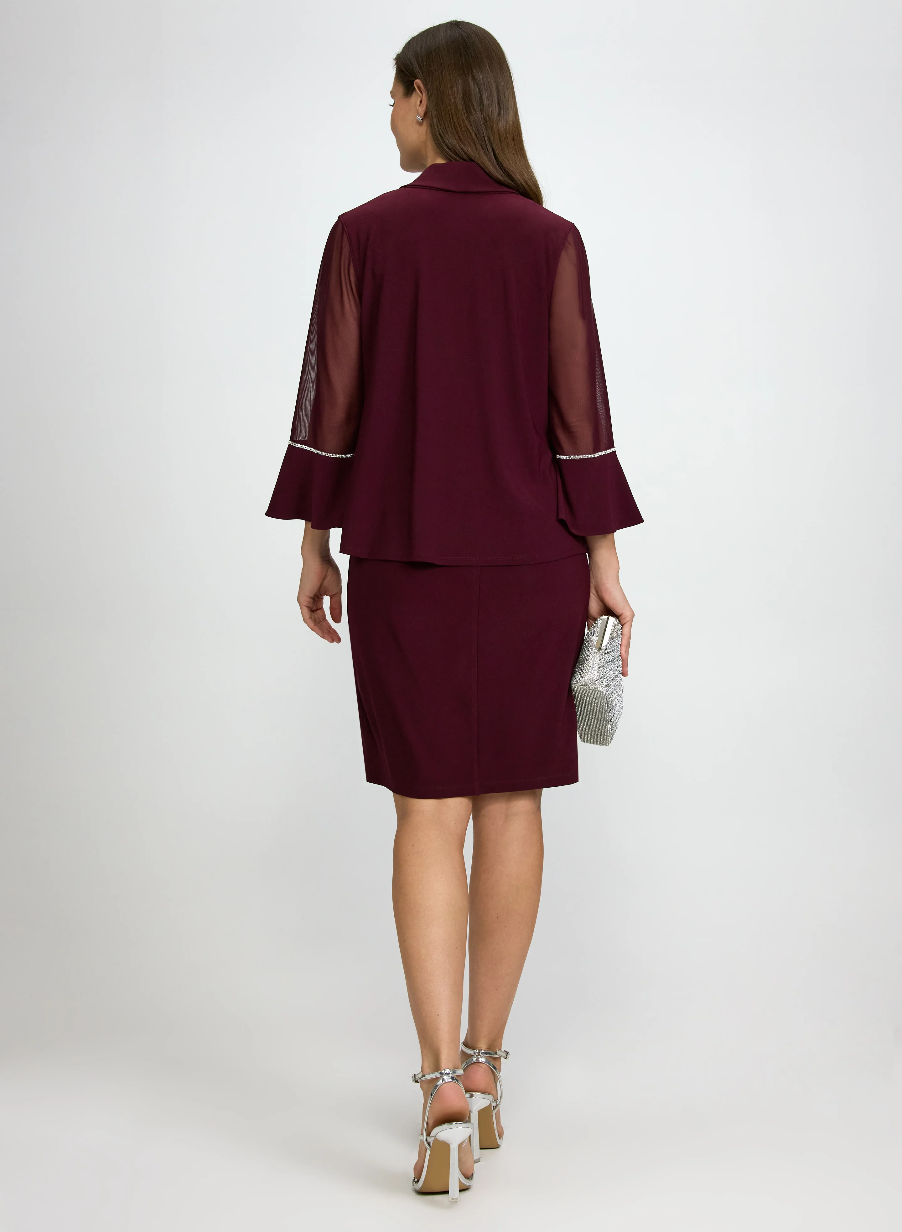Rhinestone Embellished Jacket & Dress Set - Image 3