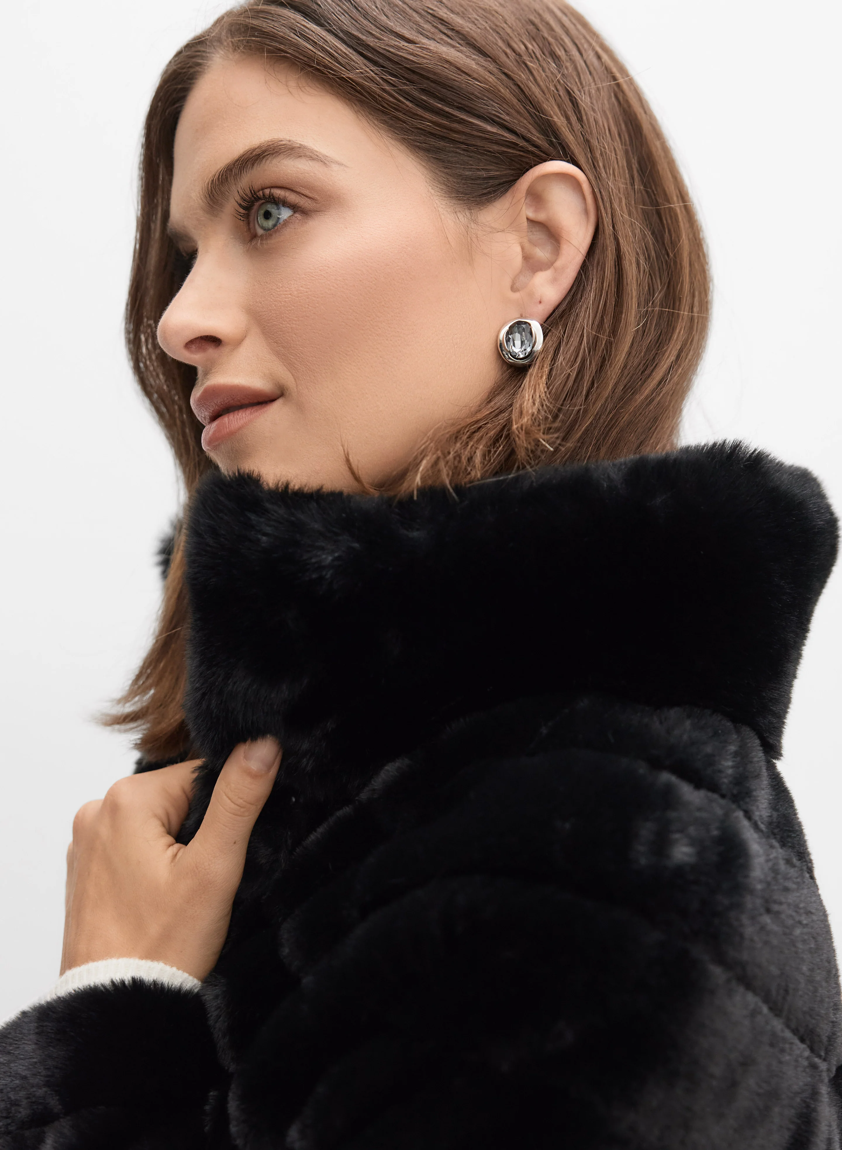 Ribbed Faux Fur Coat - Image 6