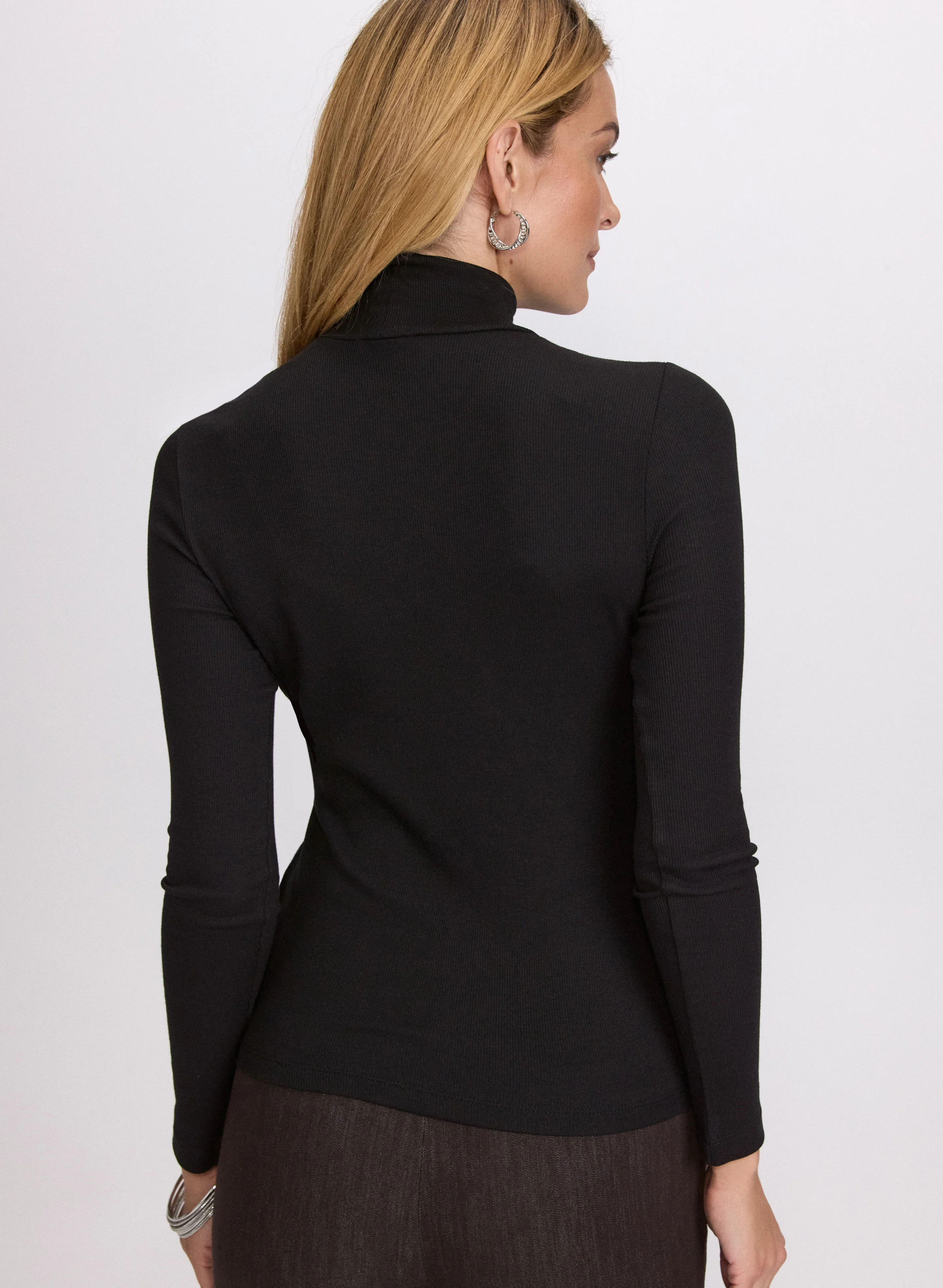 Ribbed Mock-Neck Top - Image 4