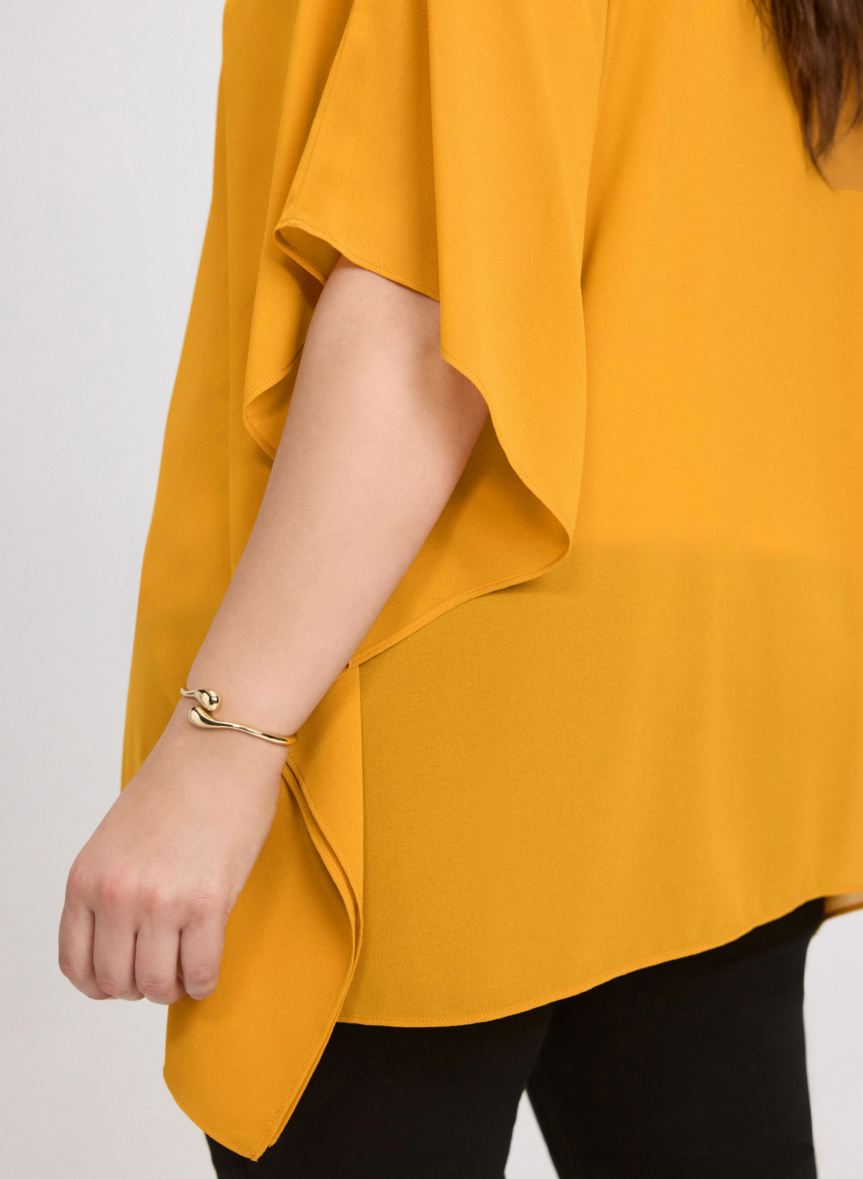 Ring Detail Chiffon Blouse - Image 5