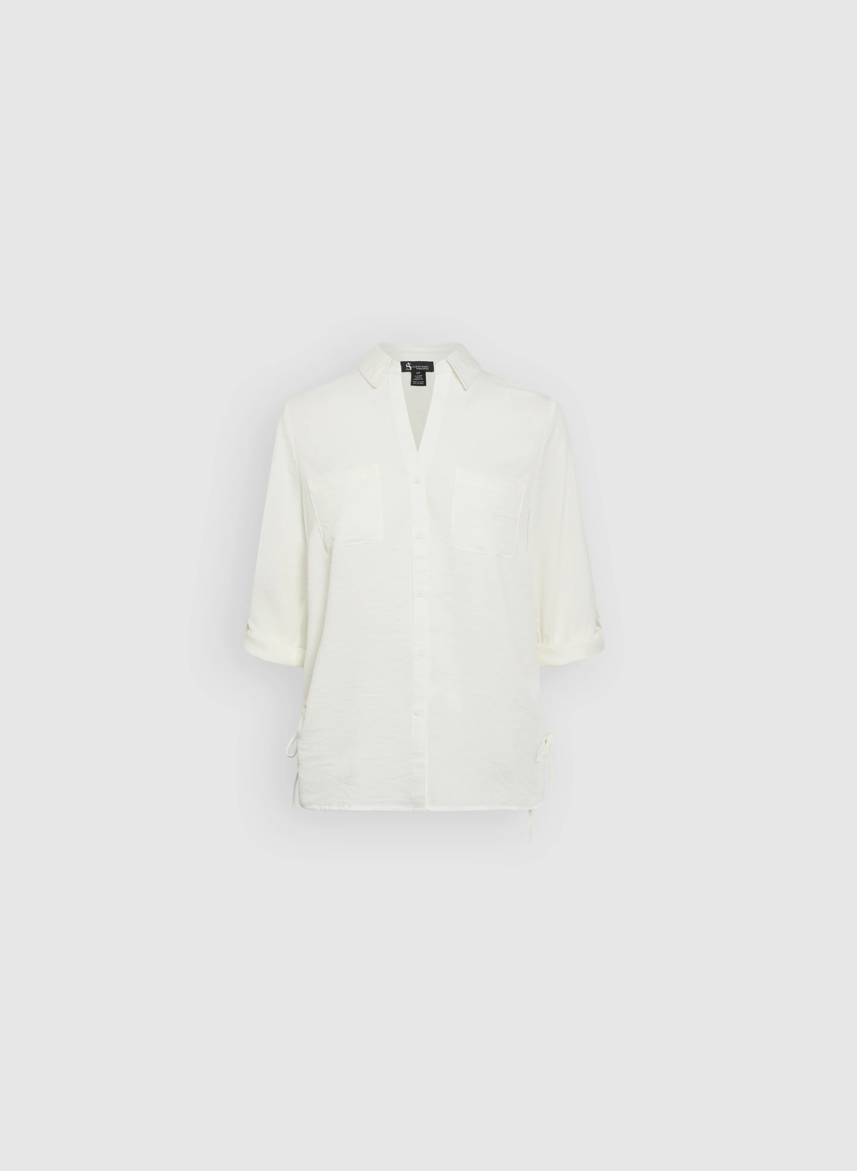 Ruched Button-Down Blouse - Image 6