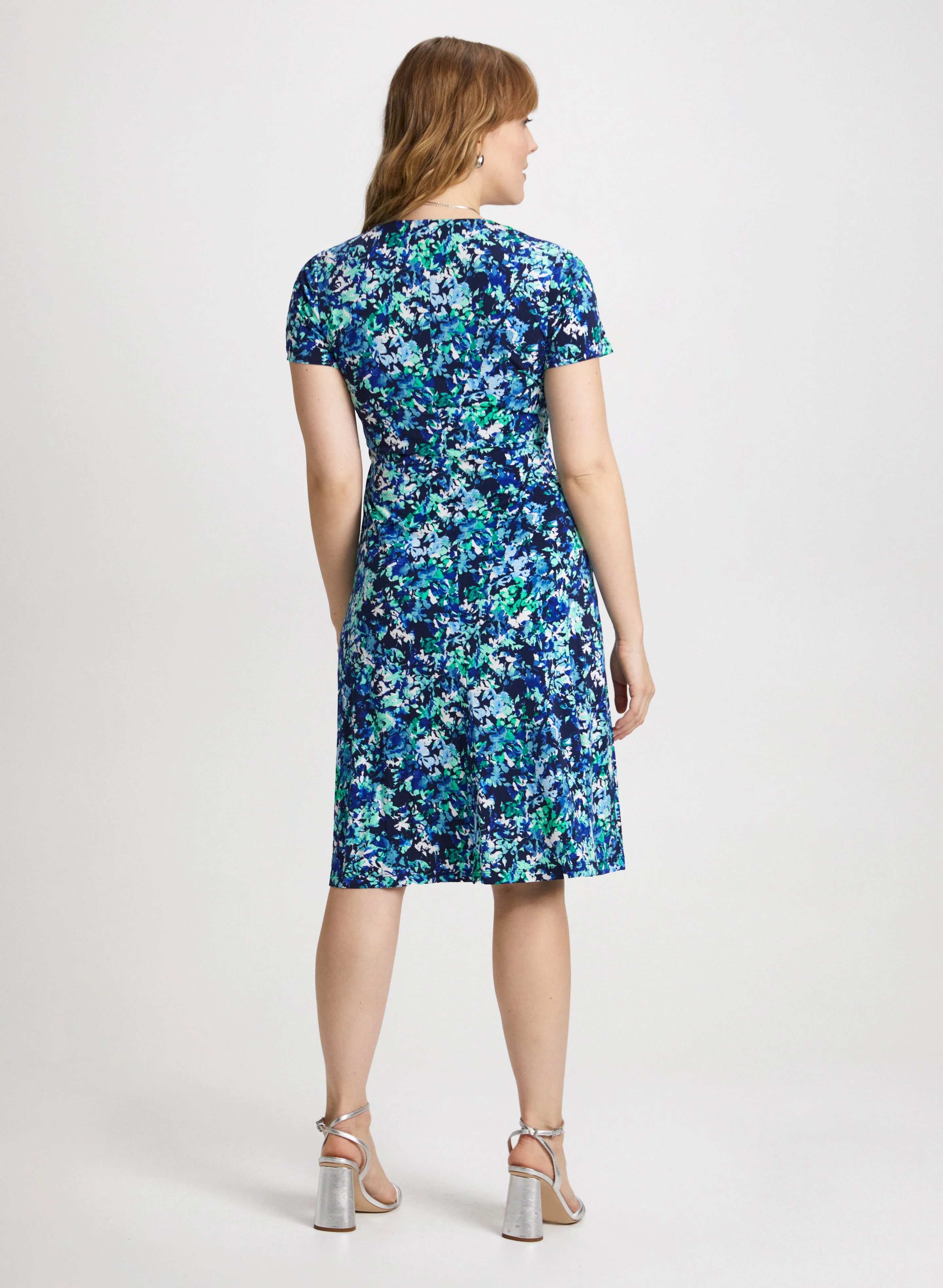 Ruched Details Floral Dress - Image 2
