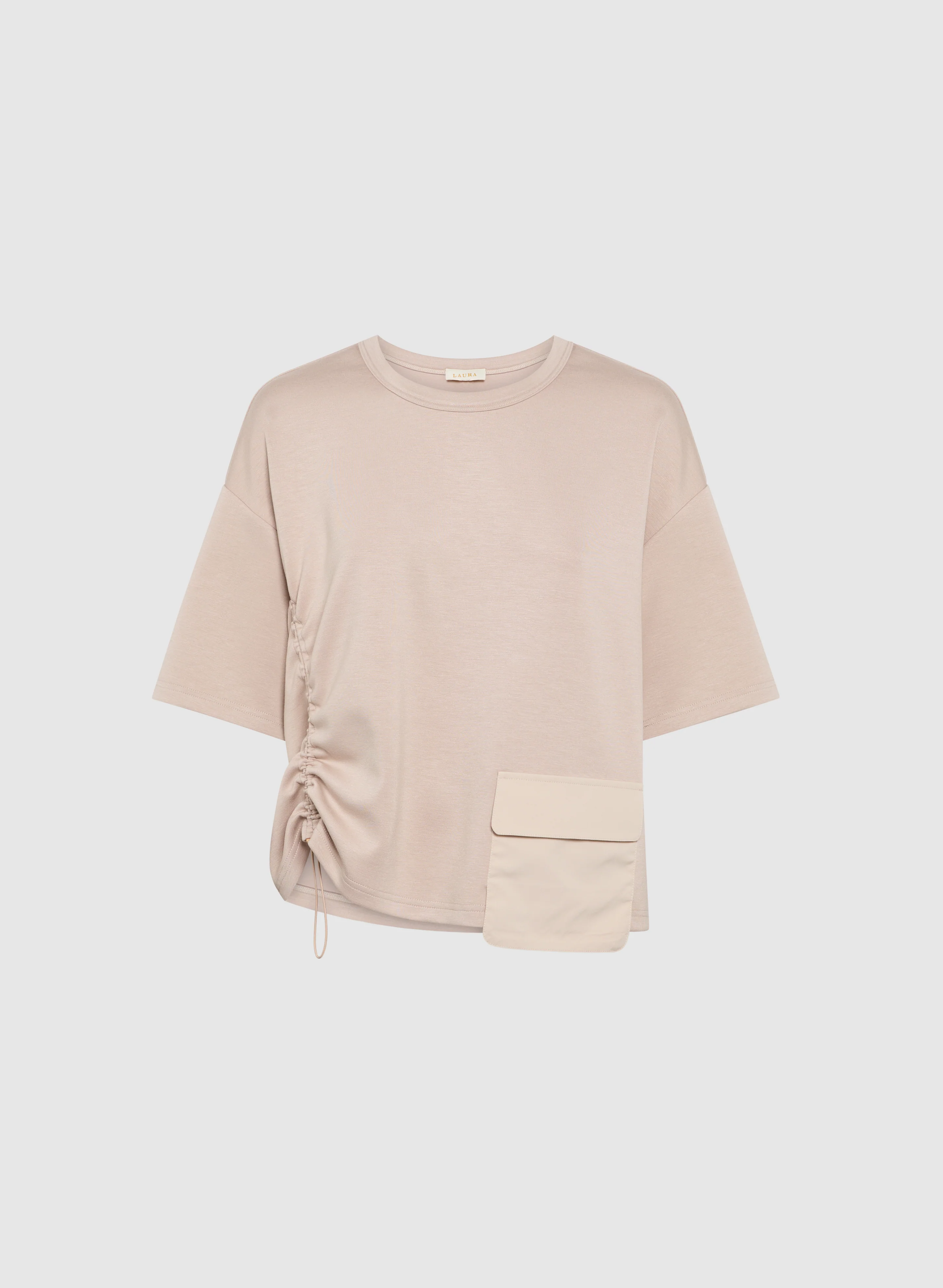 Ruched Flap Pocket T-Shirt - Image 6