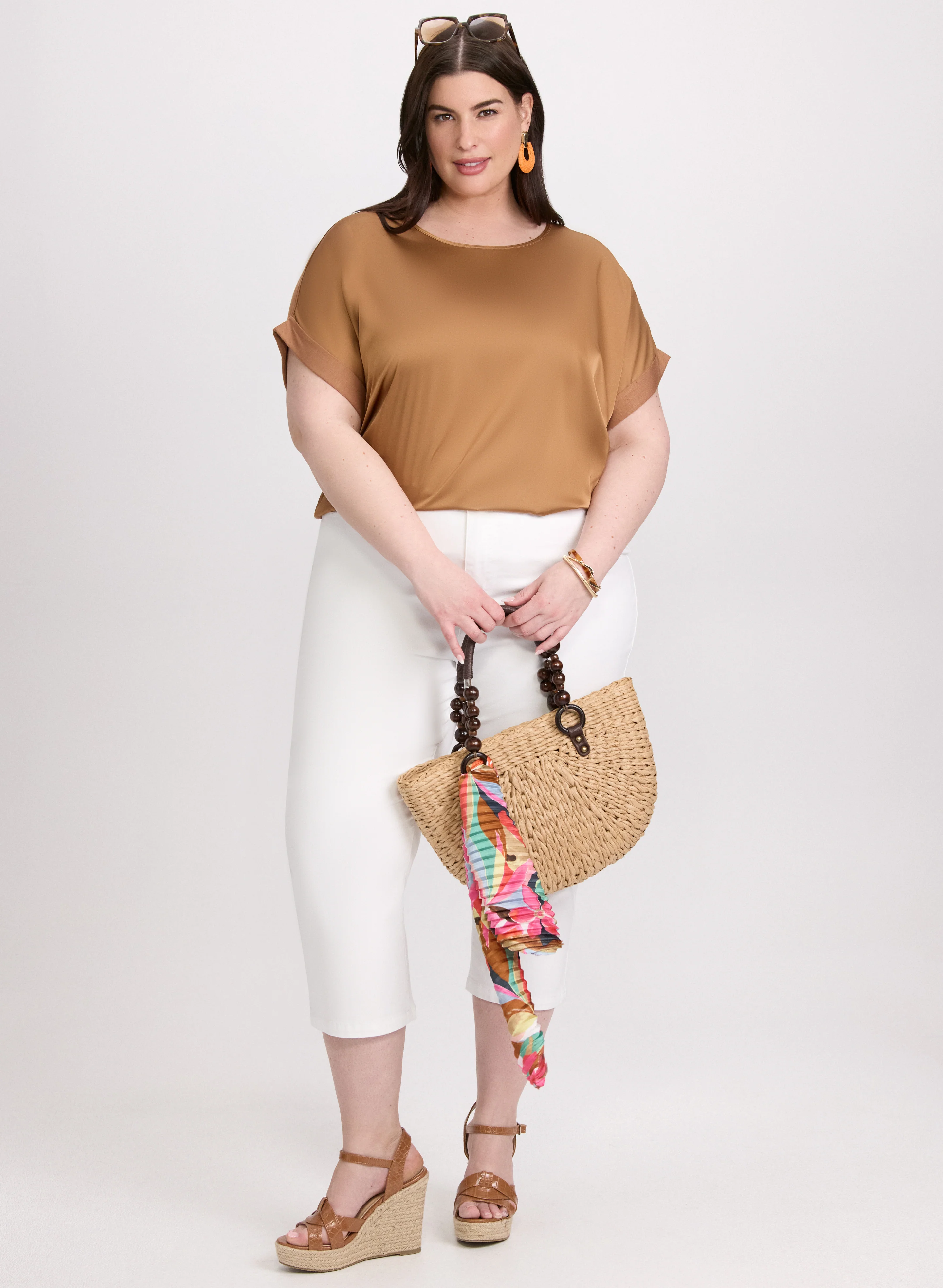 Satin Drop Shoulder Top - Image 3