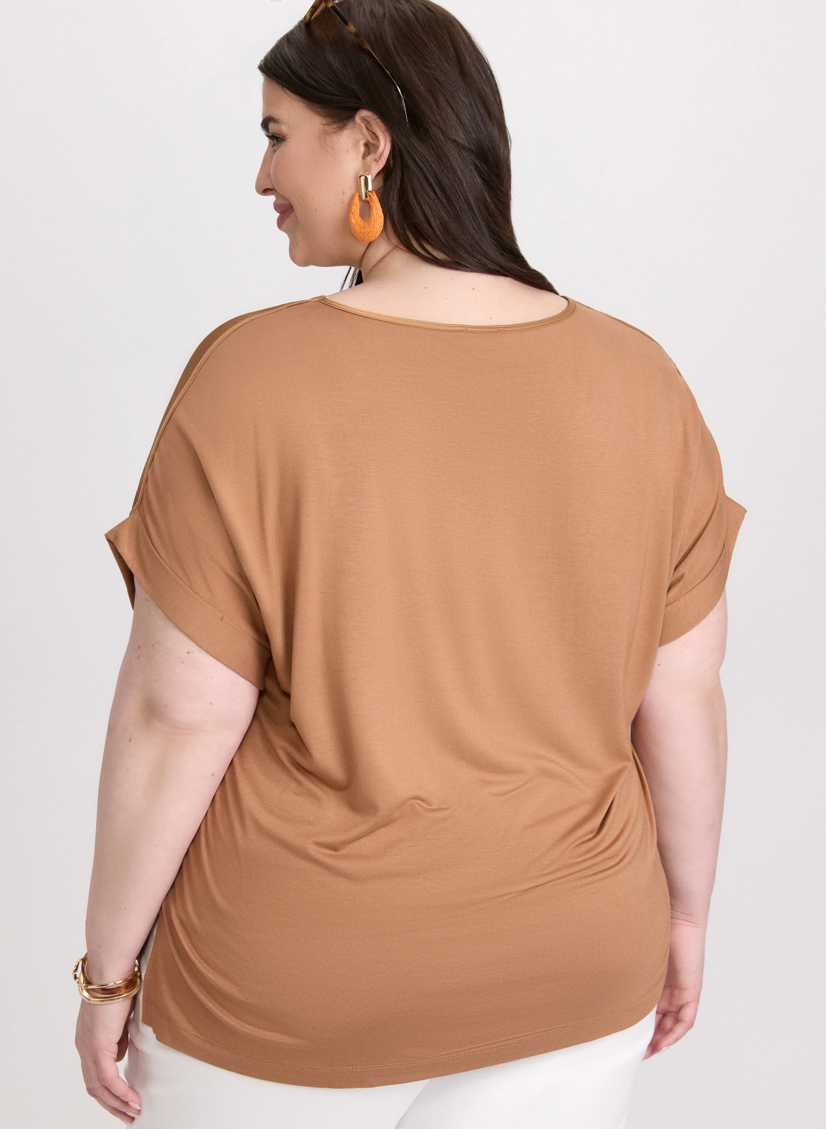 Satin Drop Shoulder Top - Image 4