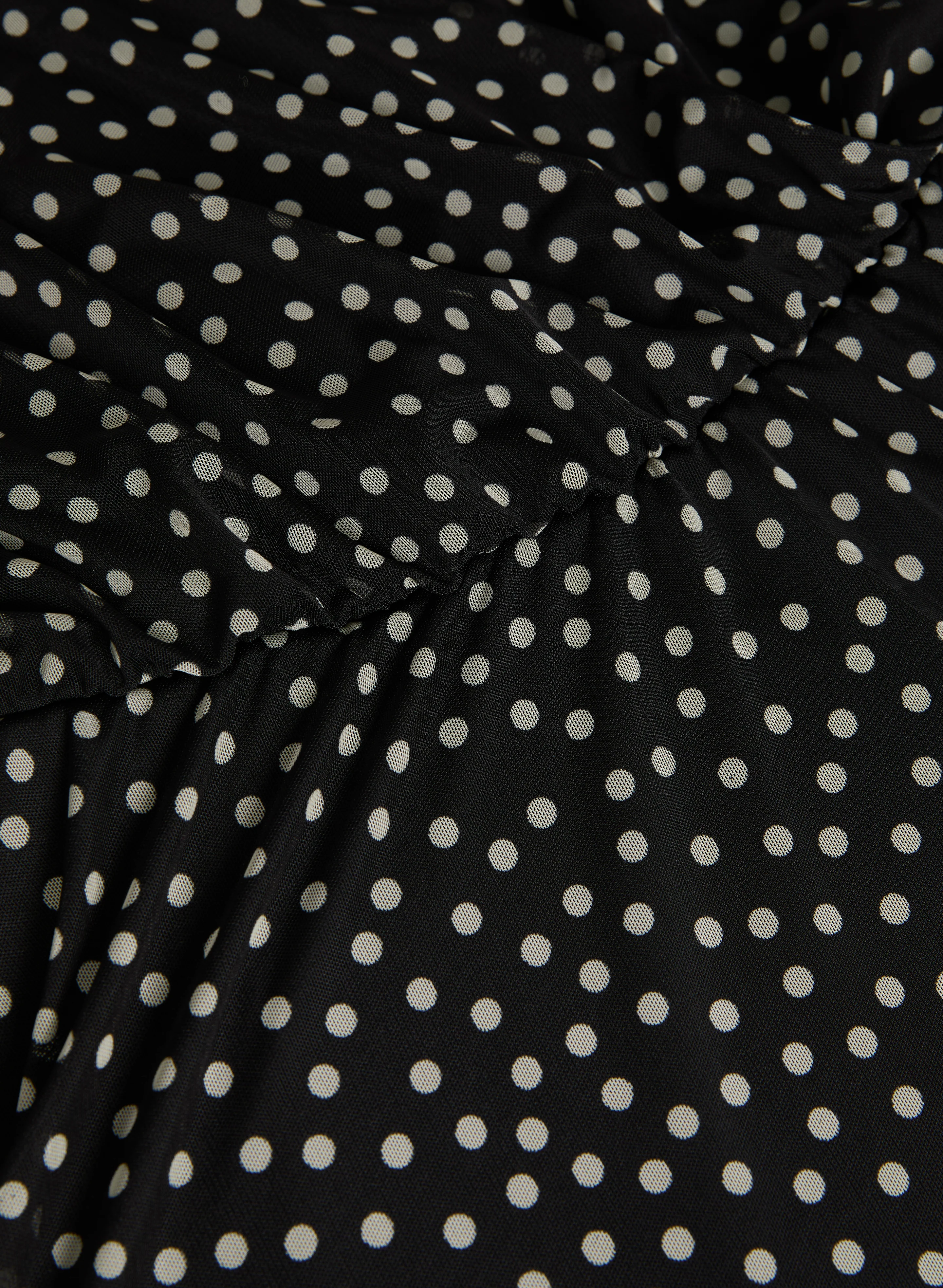 Self-Sash Polka Dot Dress - Image 7