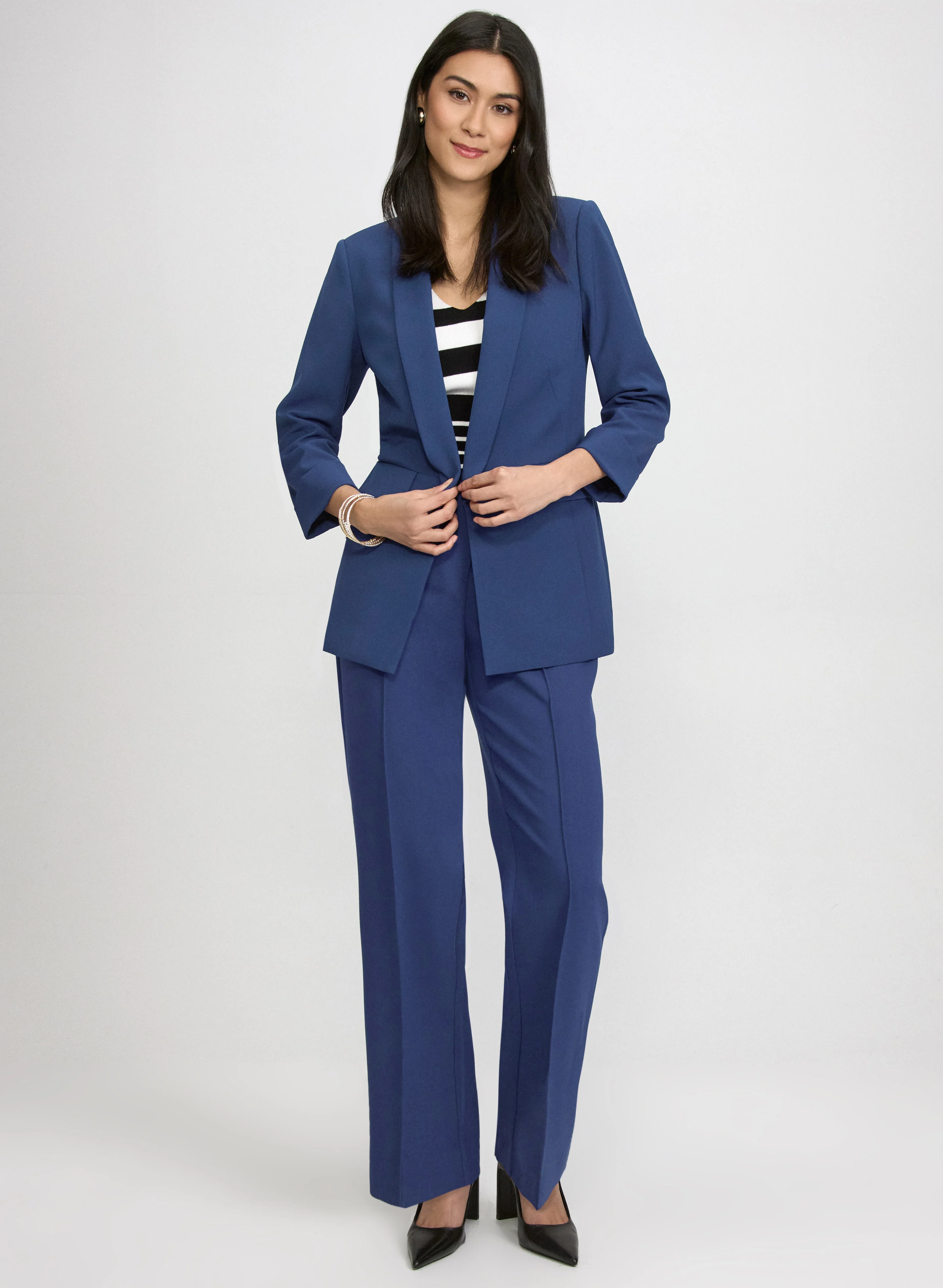 Shawl Collar Blazer & Lily Pinched Seam Pants