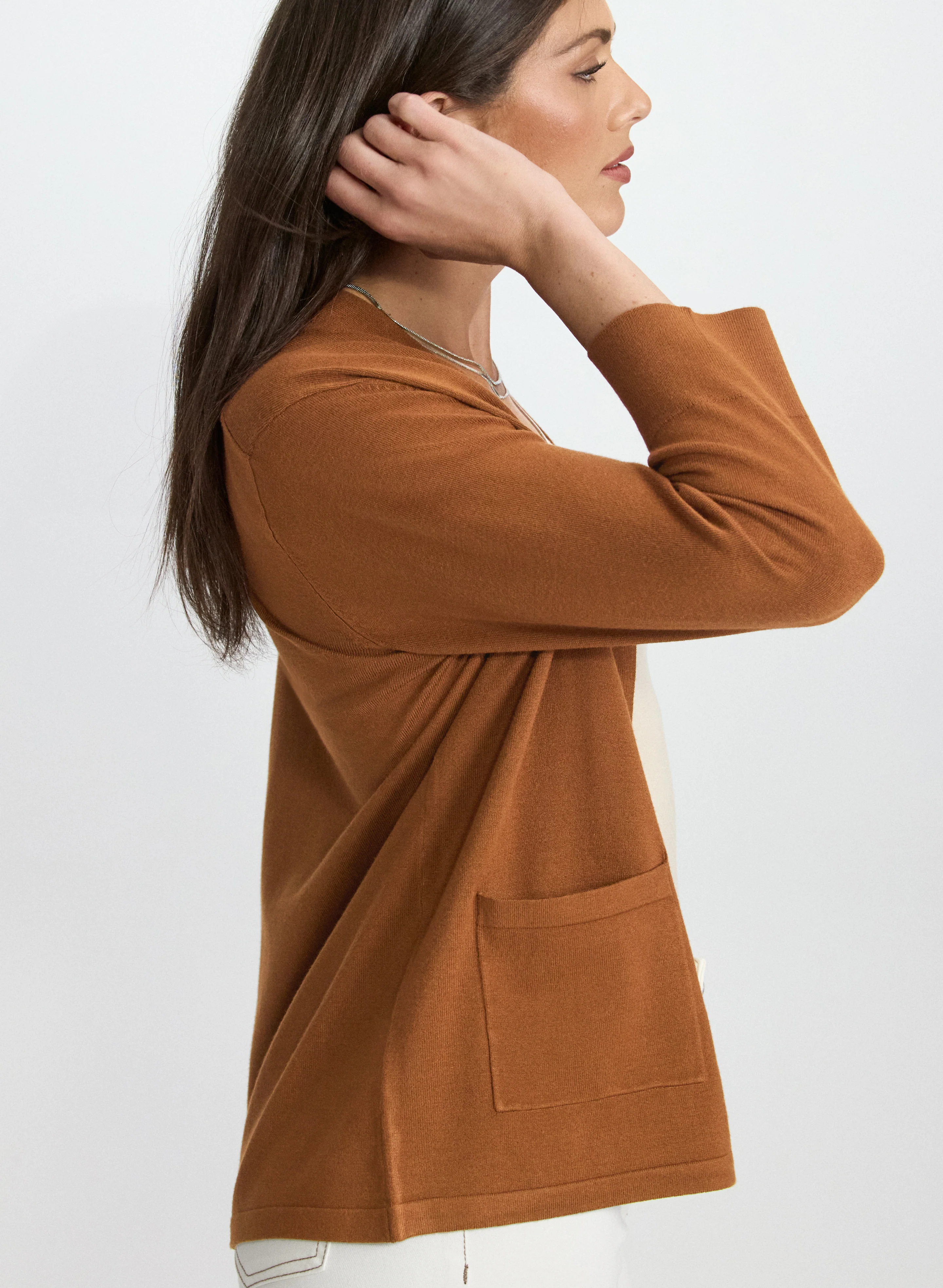 Short Open Front Cardigan - Image 2