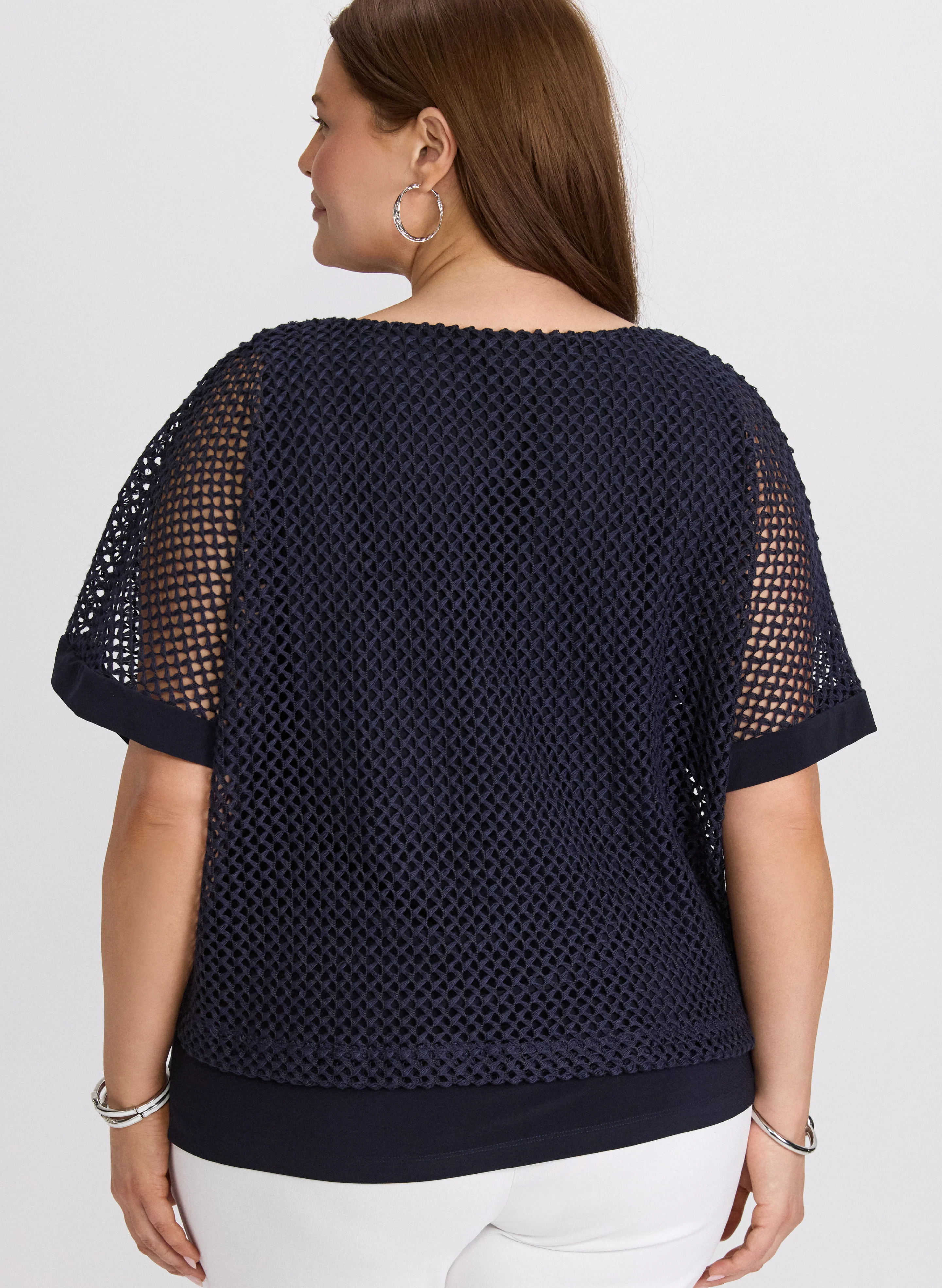 Short Sleeve Crochet Top - Image 3