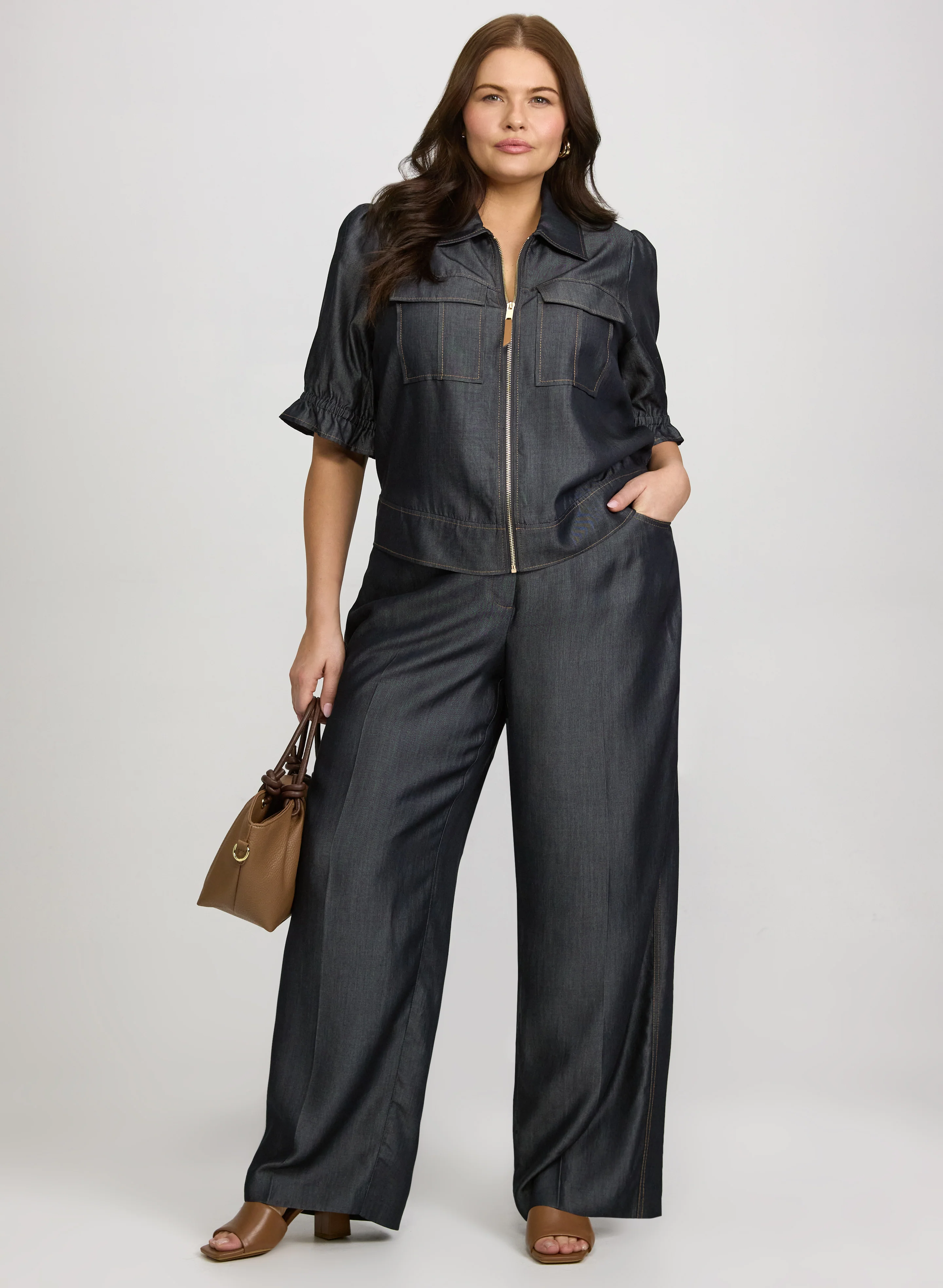 Short Sleeve Lyocell-Denim Jacket - Image 3