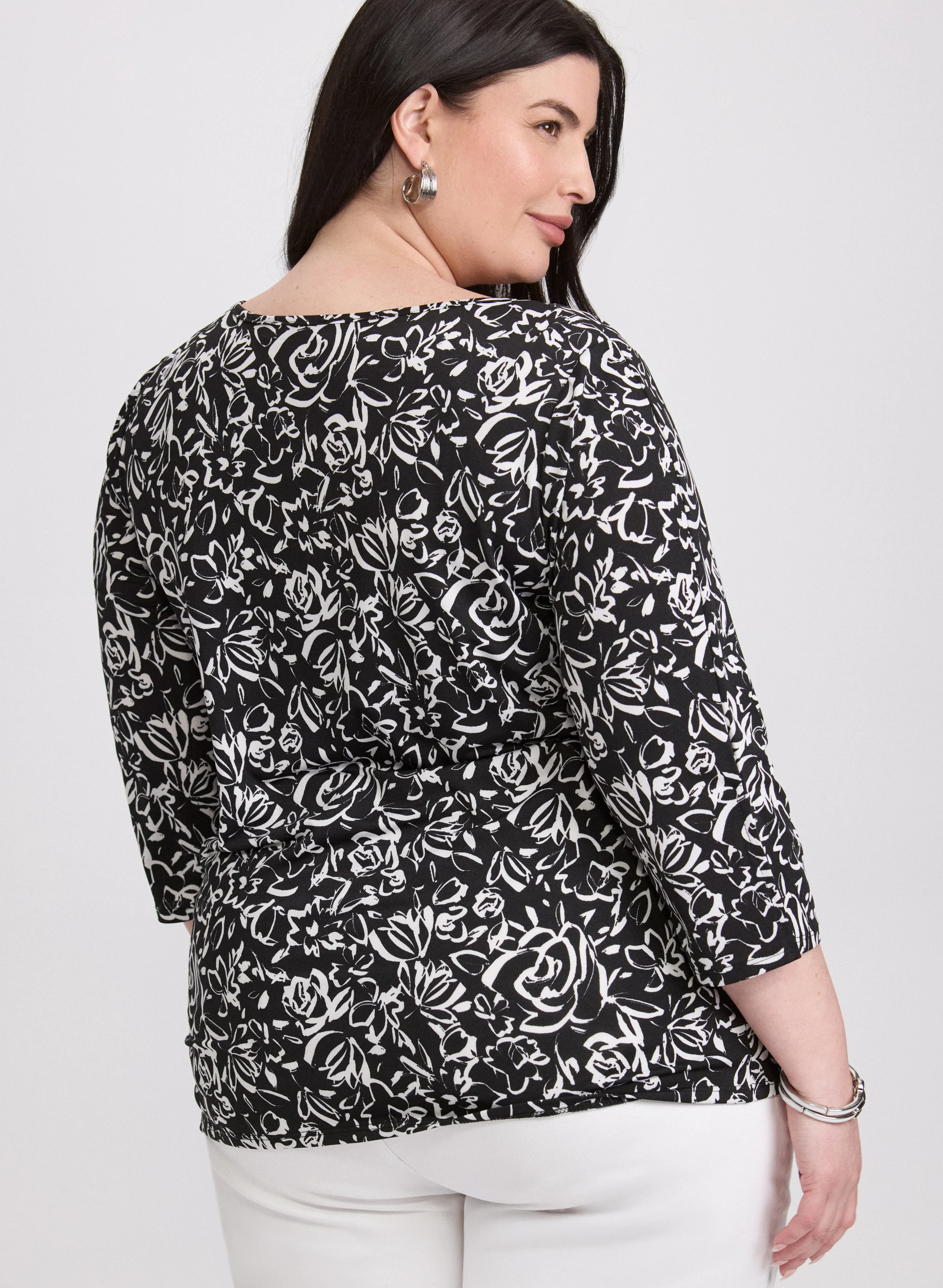 Sketch Floral Print Top - Image 4