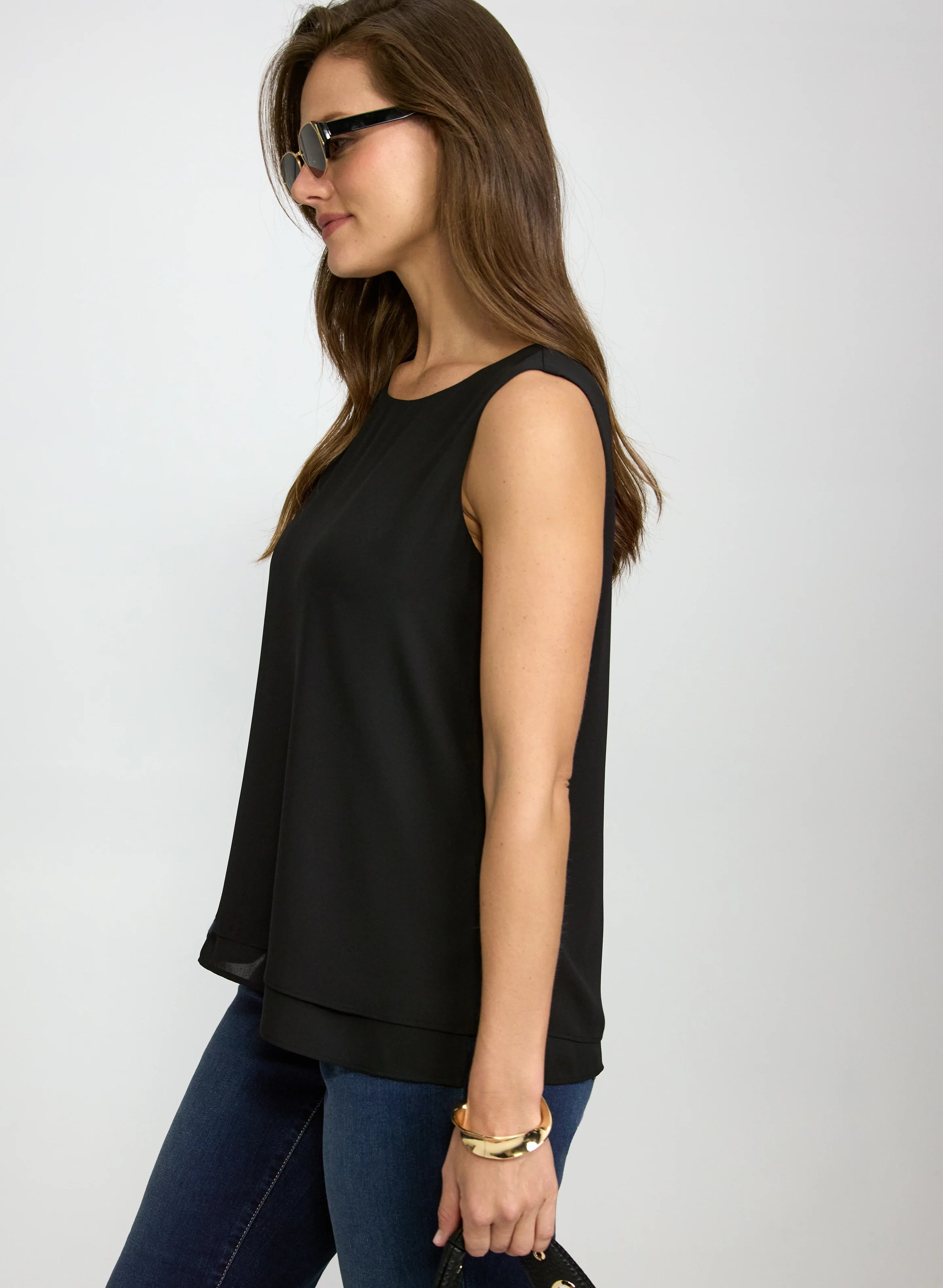 Sleeveless Crepe Blouse - Image 2
