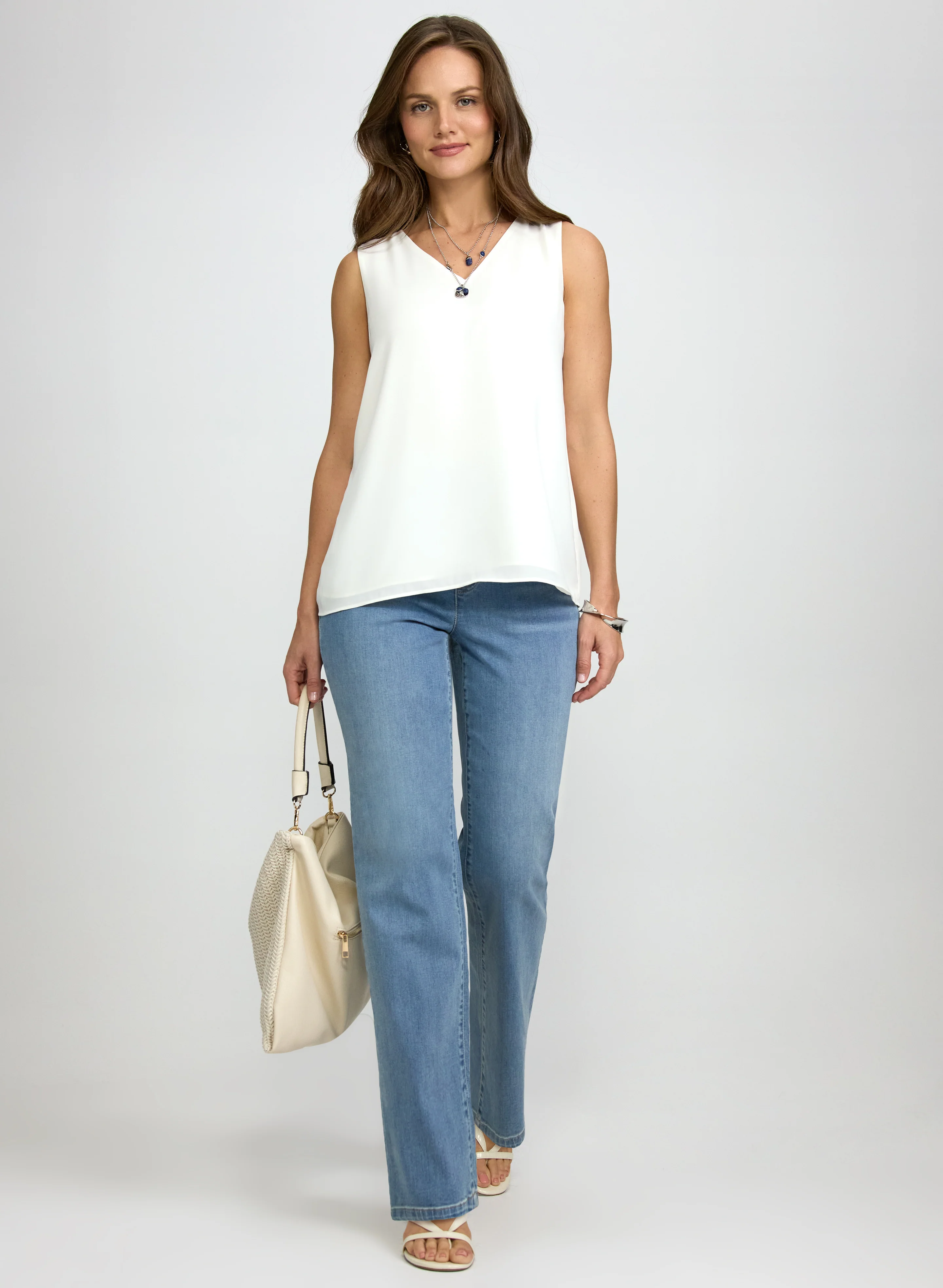 Sleeveless Crepe Blouse - Image 4