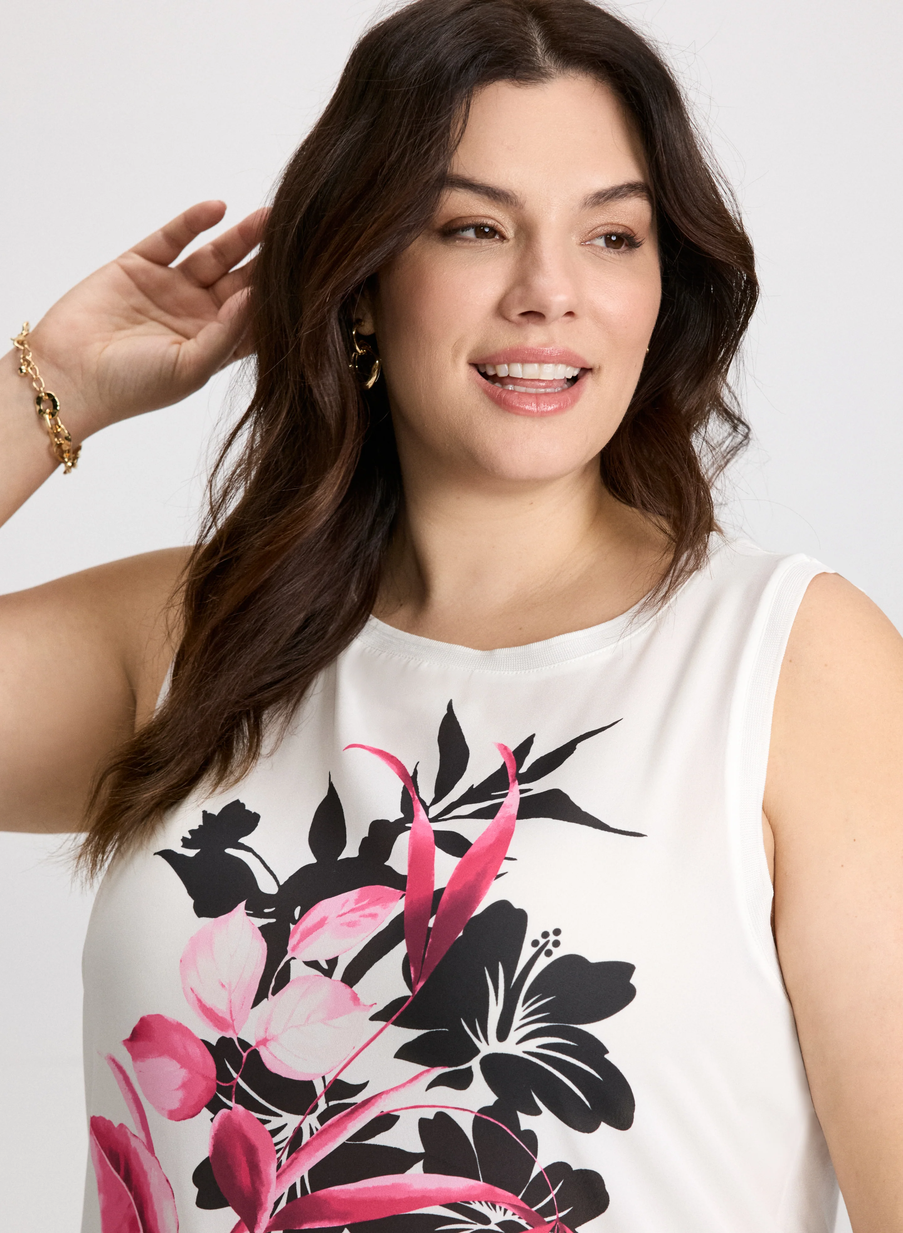 Floral Placement Print Top - Image 2