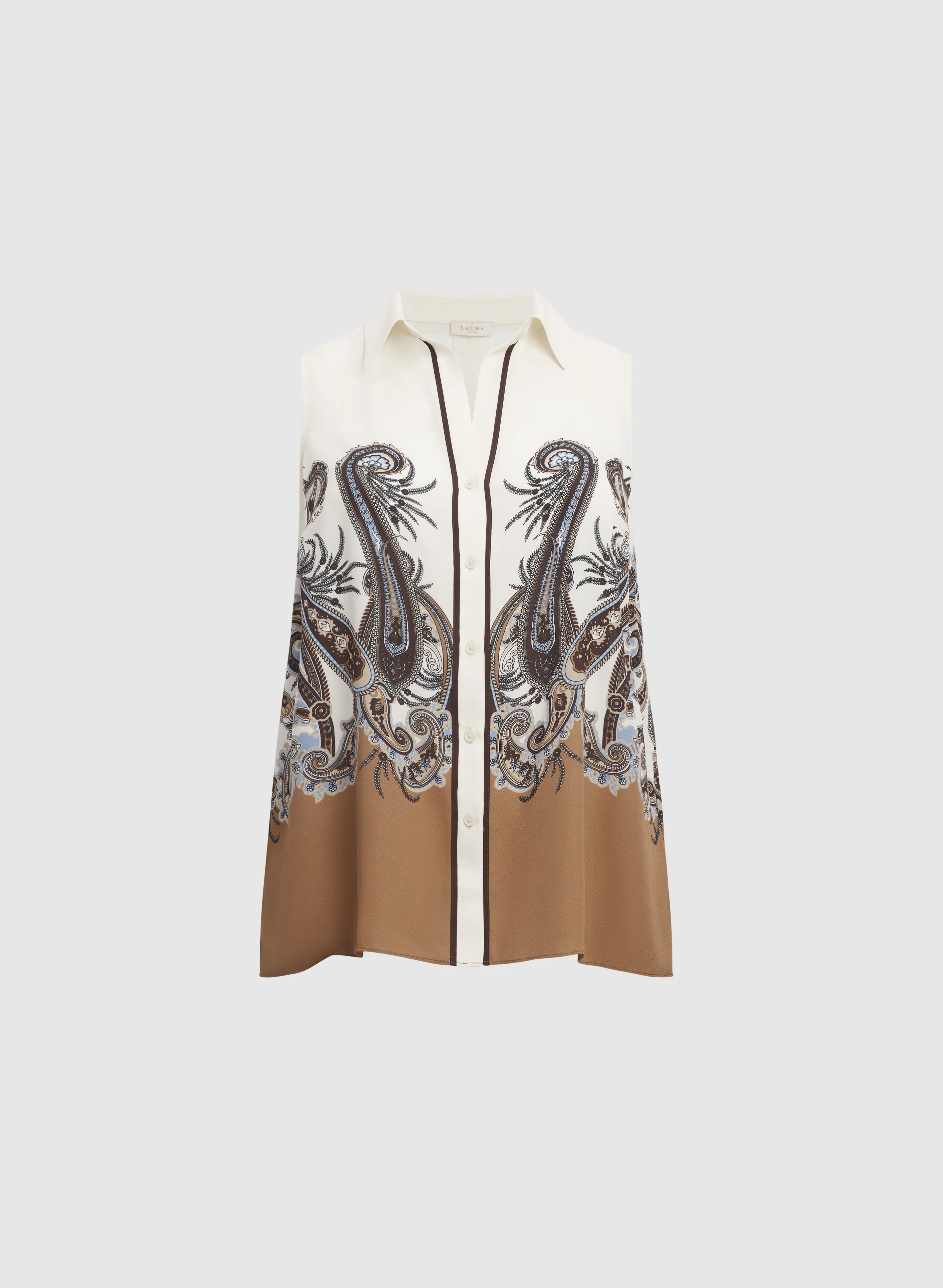 Sleeveless Paisley Blouse - Image 6