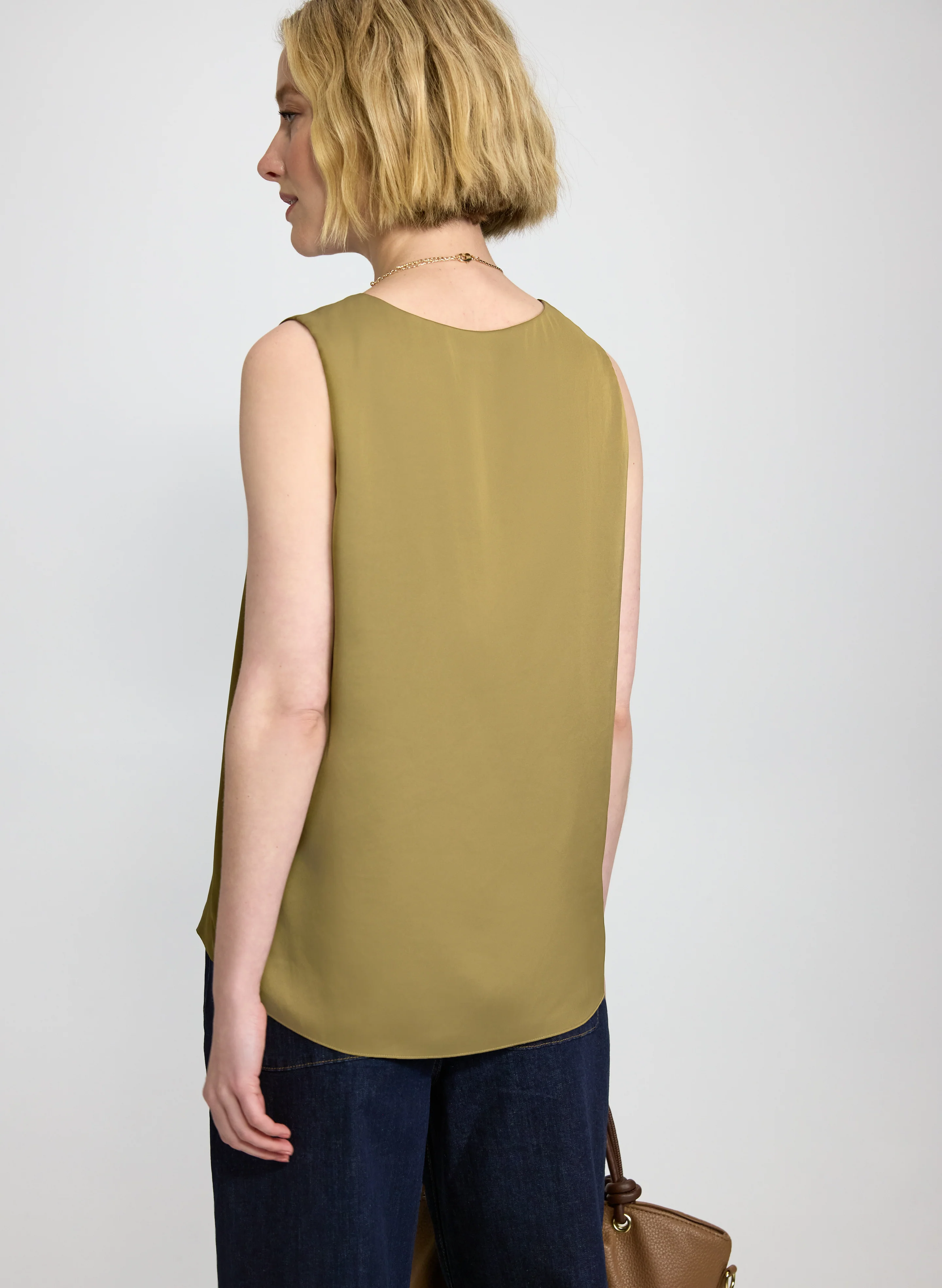 Sleeveless V-Neck Blouse - Image 3