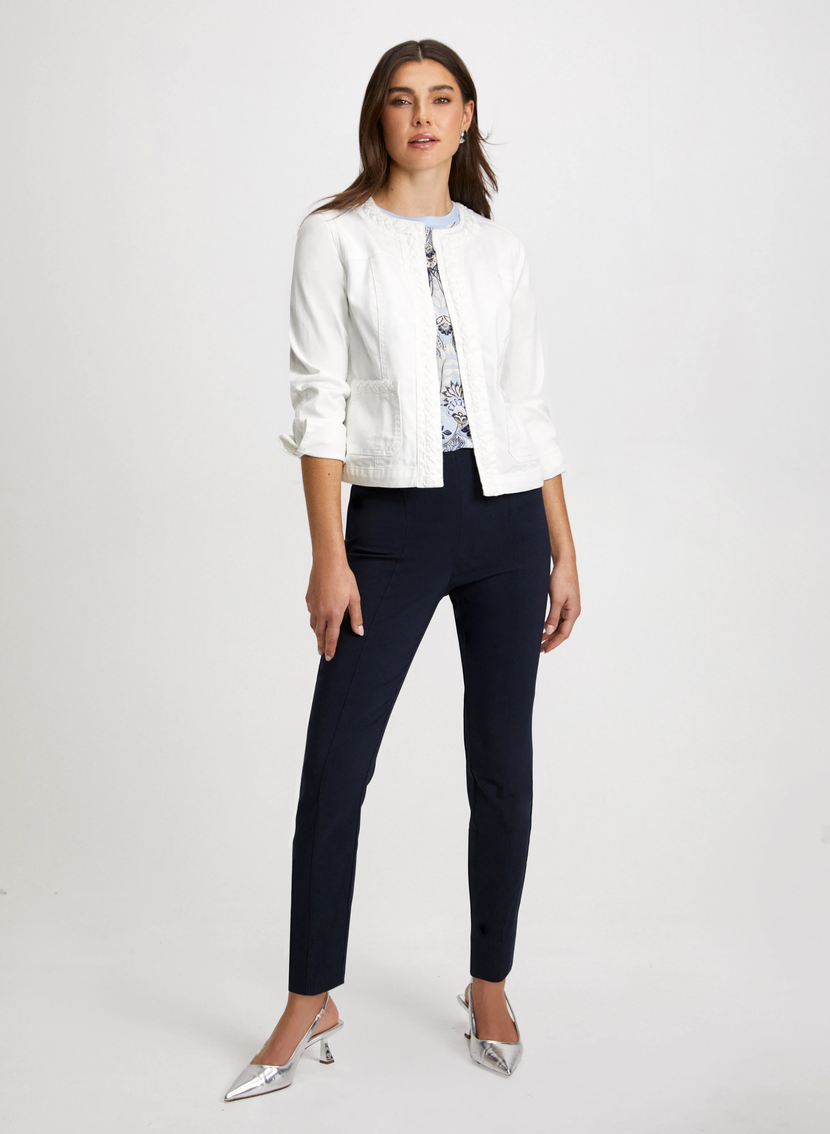 Slim Leg Pull-on Bengaline Pants - Image 3