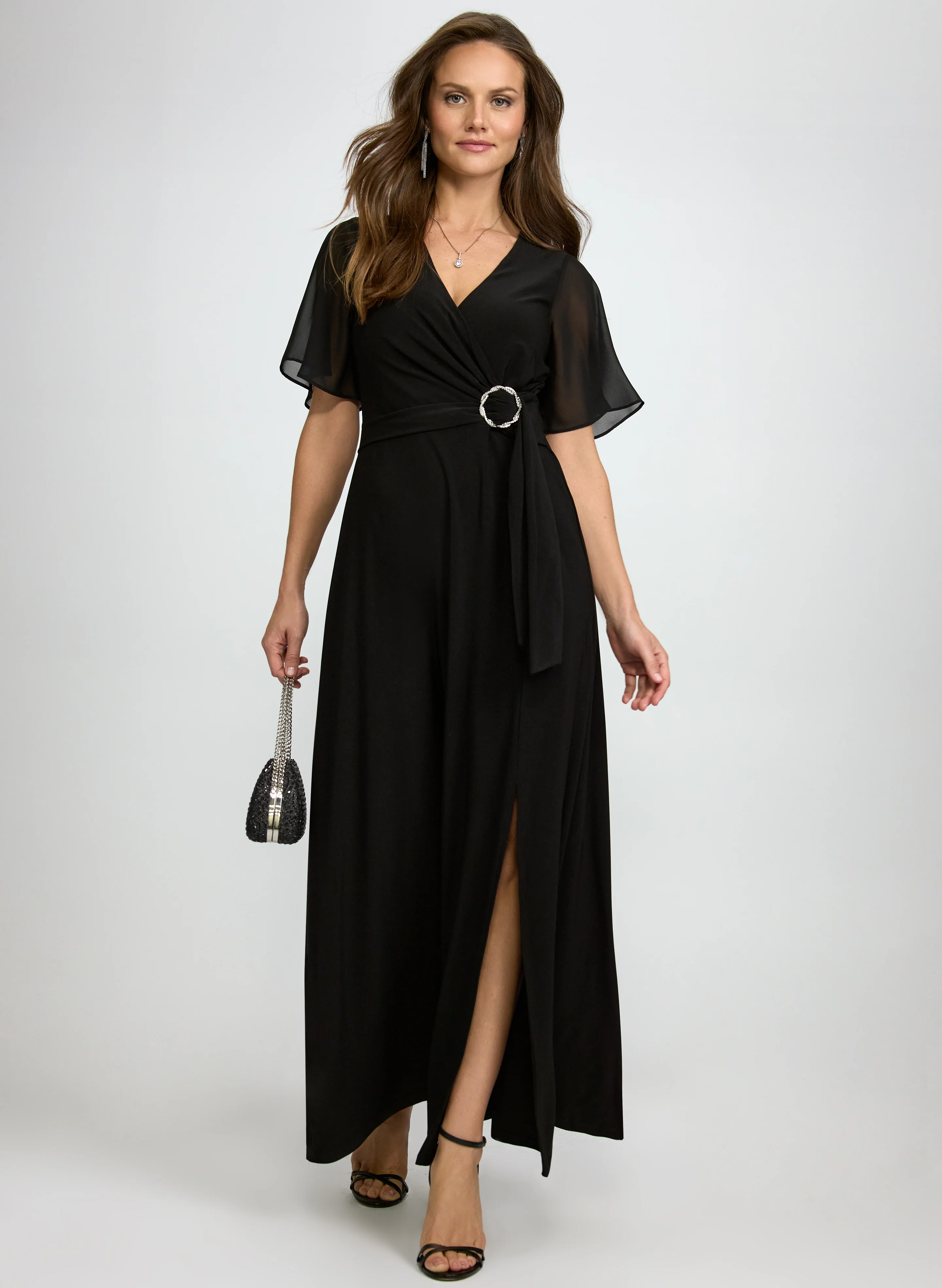 Slit Jersey Dress