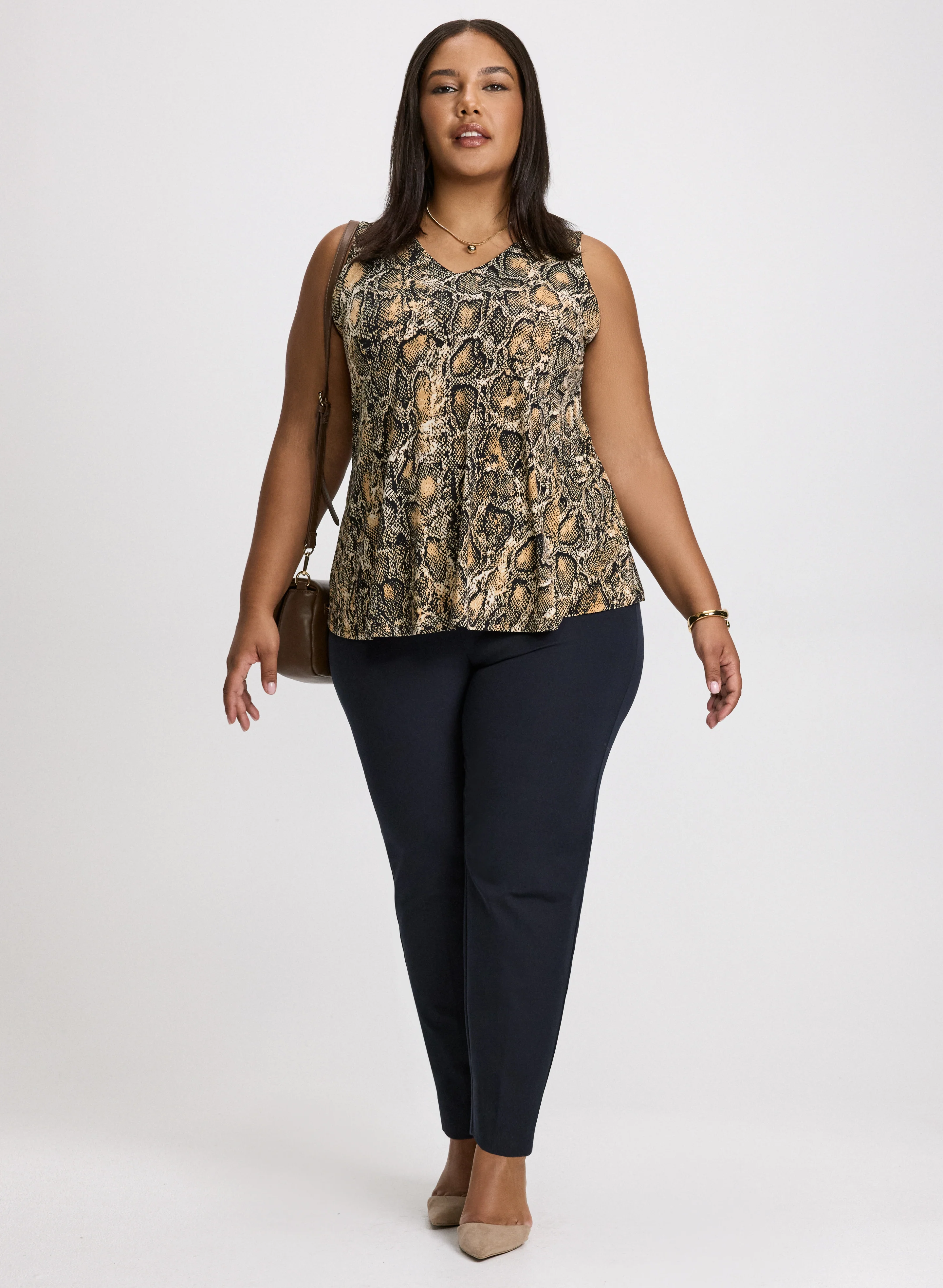Snake Print A-Line Top - Image 3