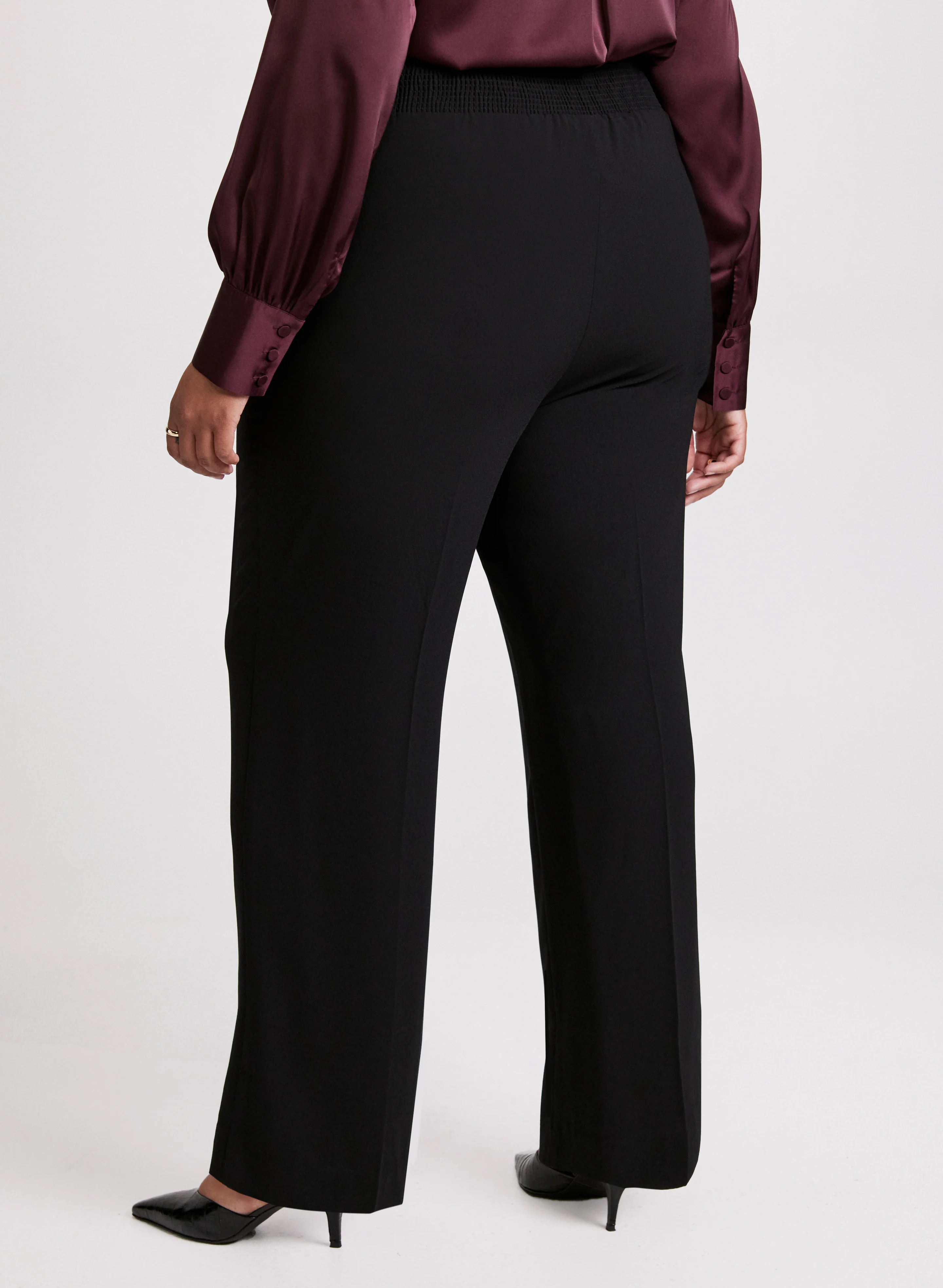 Olivia Button Detail Wide-Leg Pants - Image 2