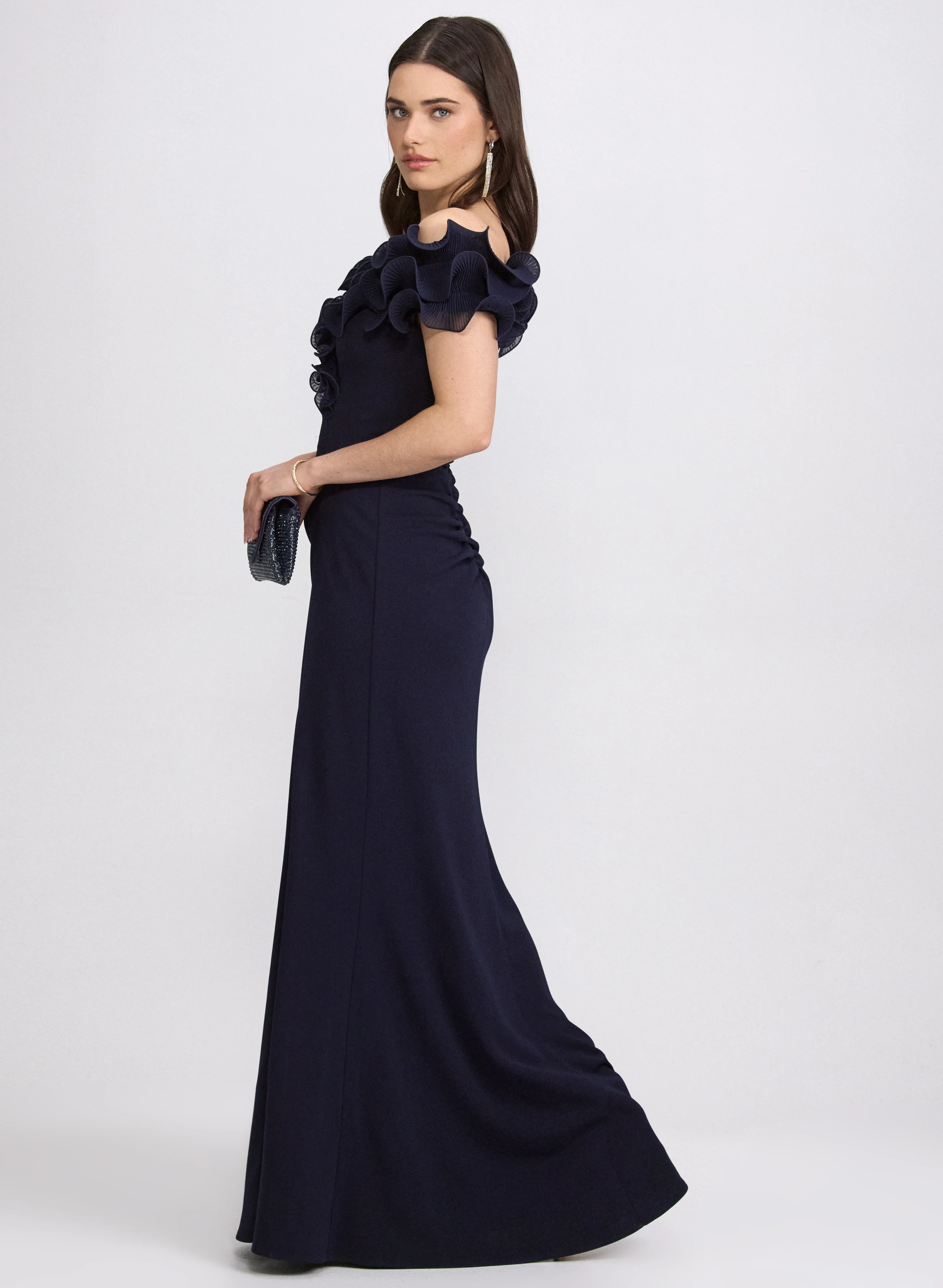 Spiral Ruffle Detail Dress - Image 2