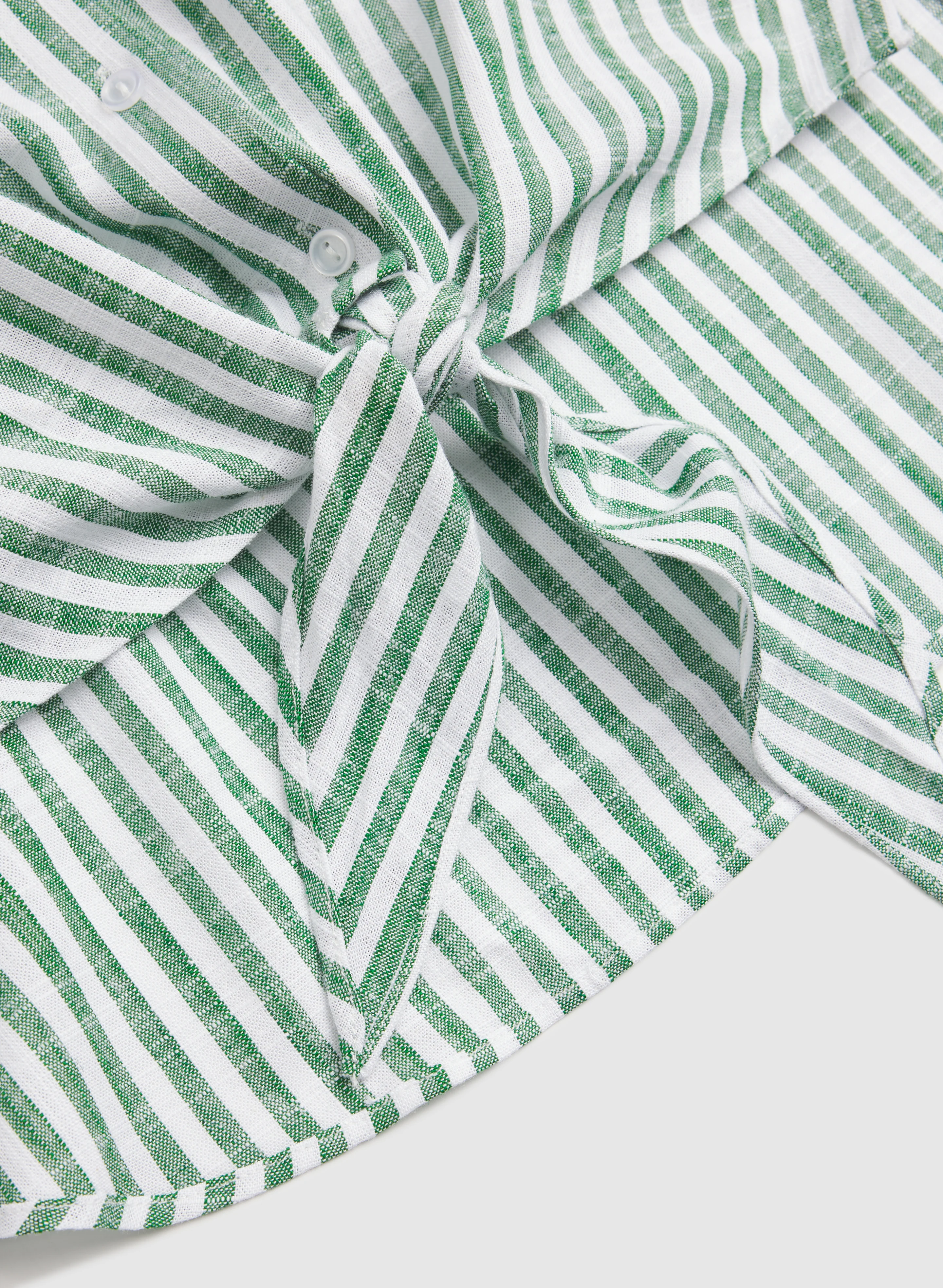 Stripe Front Tie Blouse - Image 7
